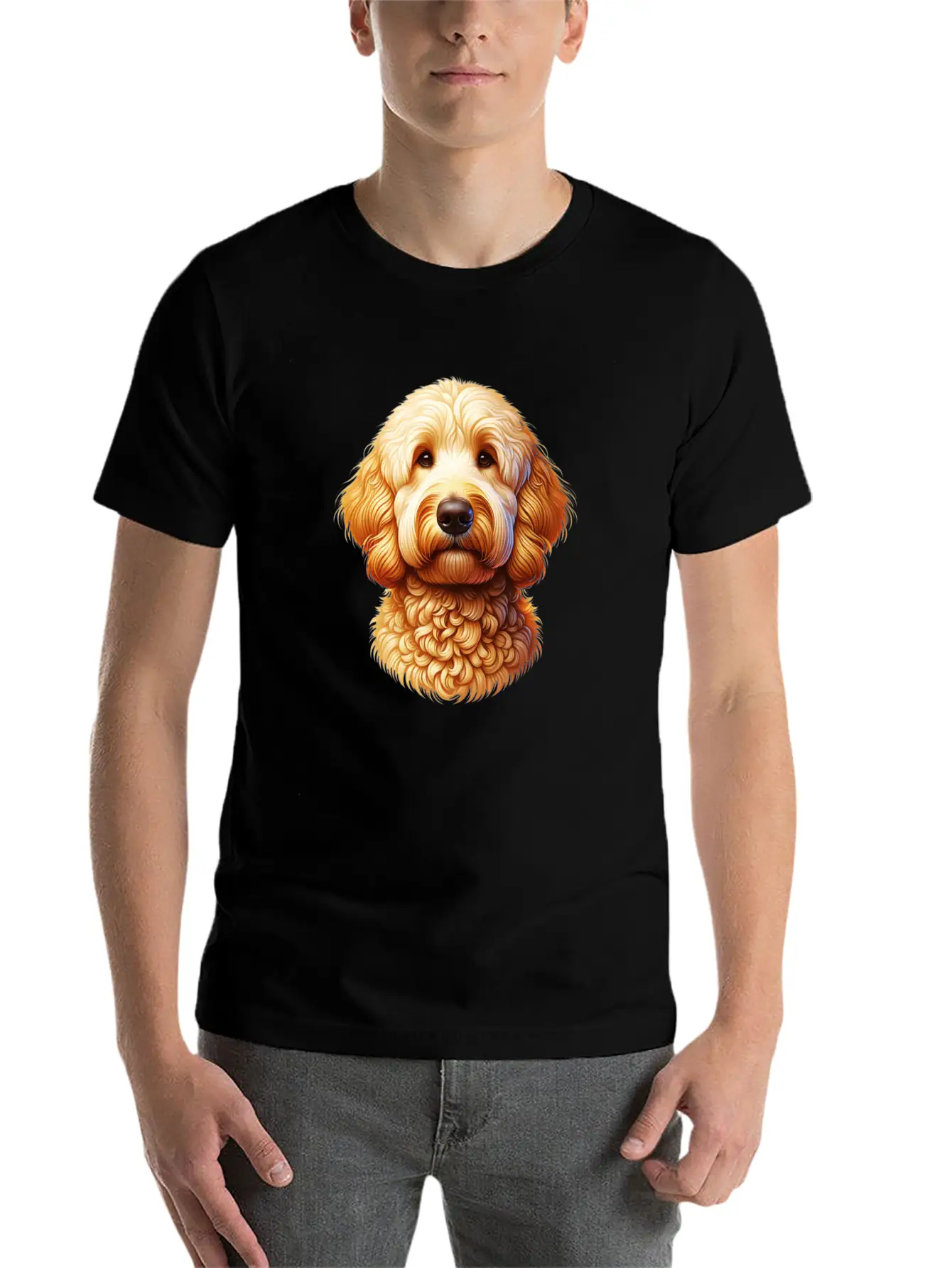 Goldendoodle Dog Comfortable Minimalist Graphic Tee – Summer Style Essential