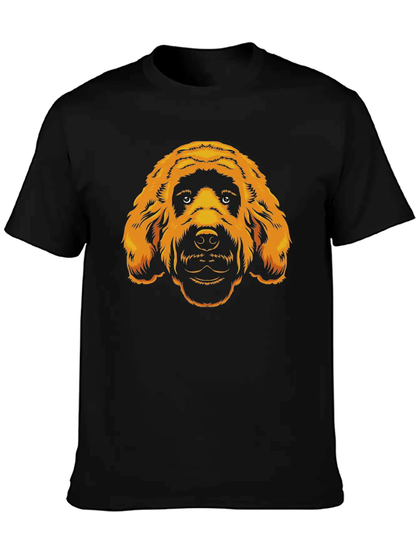 Goldendoodle Dog Owner Graphic Doodle Faces Stylish Everyday T-Shirt – Unisex Basic Cotton Tee