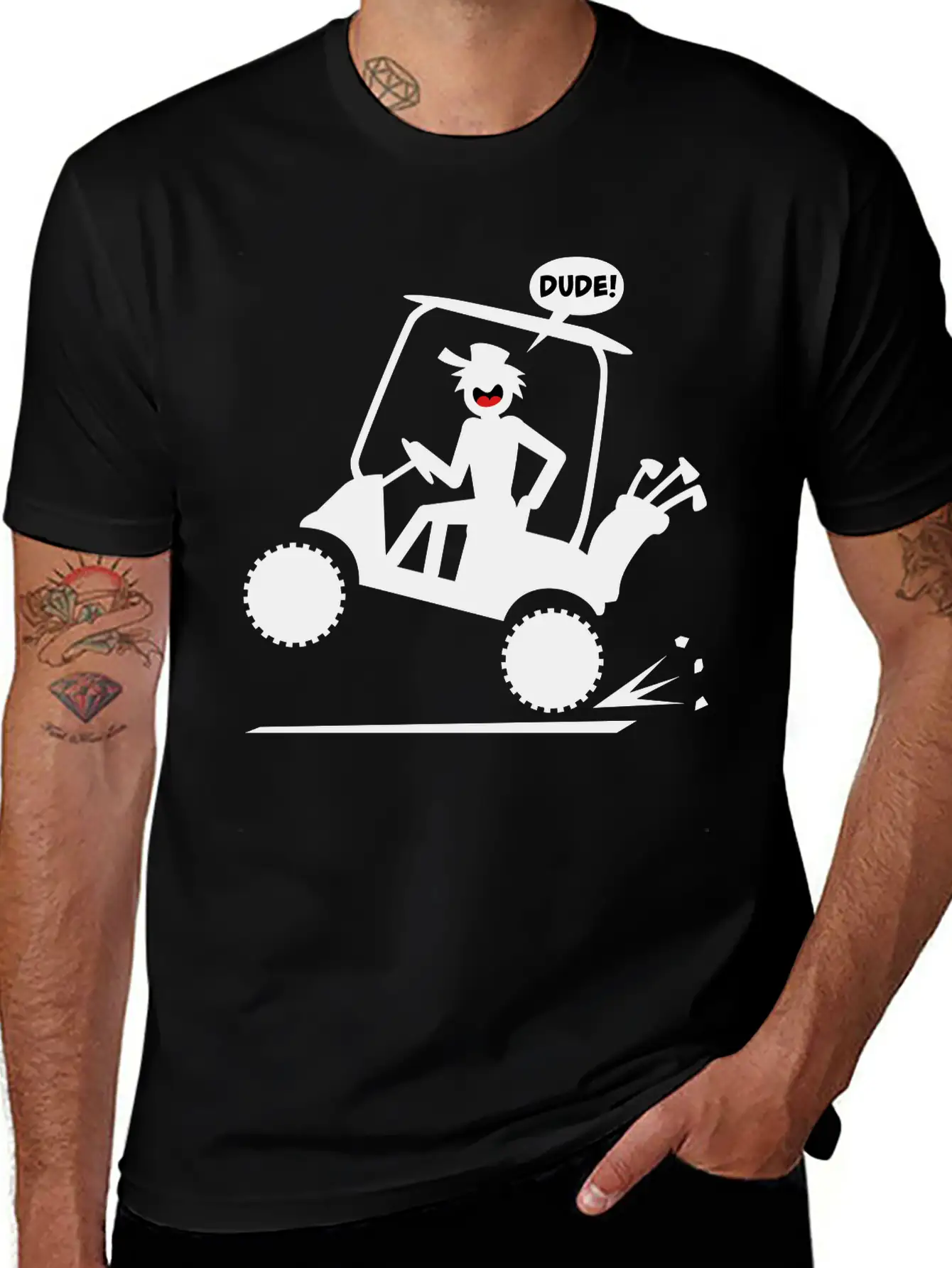 Golf Cart Wheelie 1 Comfortable Minimalist Graphic Tee – Summer Style Essential