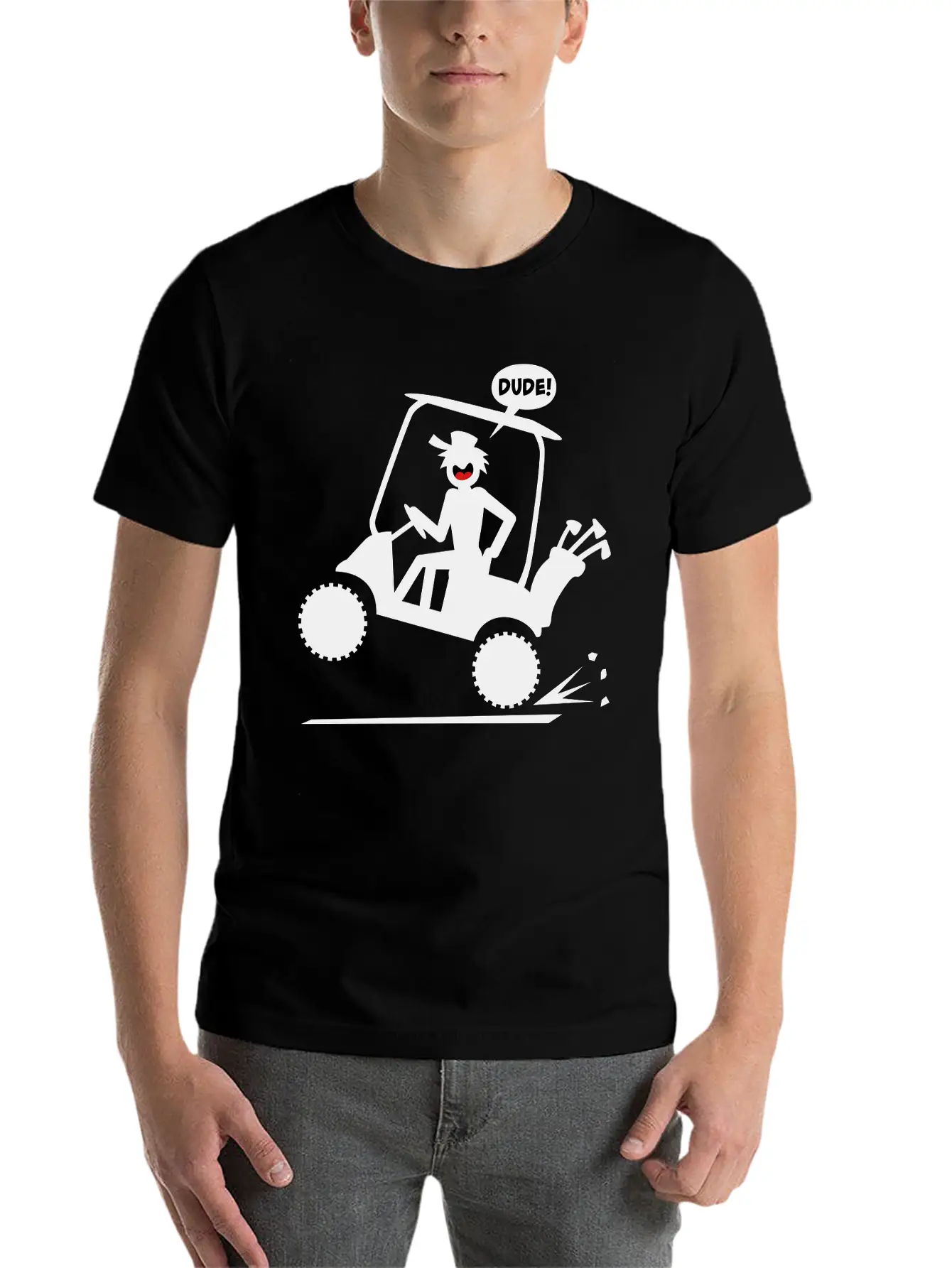 Golf Cart Wheelie 1 Comfortable Minimalist Graphic Tee – Summer Style Essential
