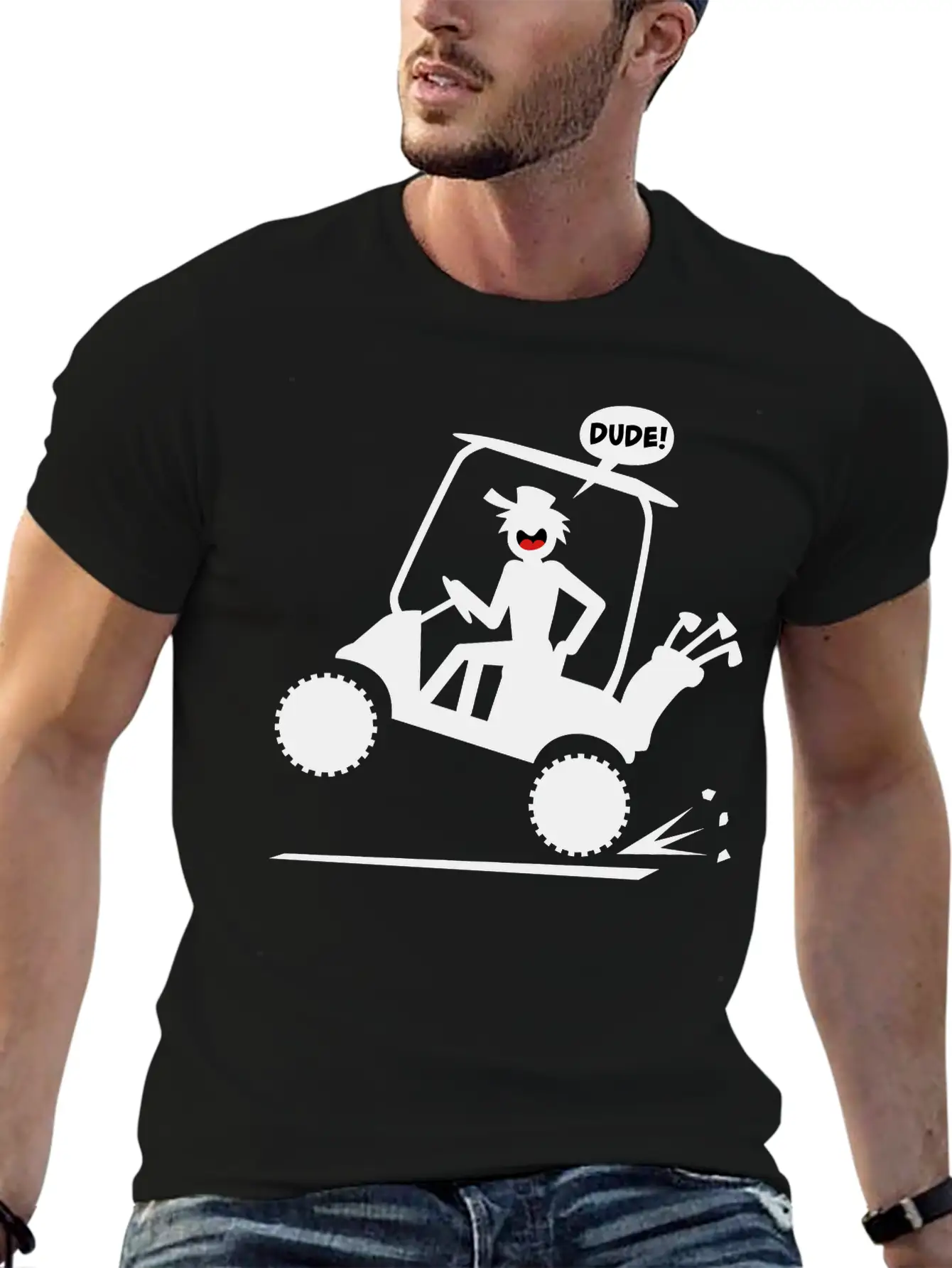 Golf Cart Wheelie 1 Comfortable Minimalist Graphic Tee – Summer Style Essential