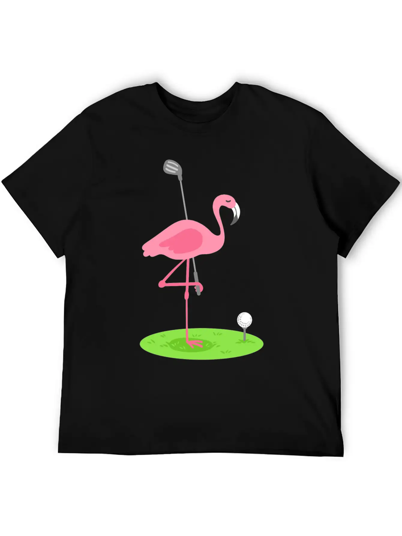 Golf Flamingo Golfing Golfer Stylish Everyday T-Shirt – Unisex Basic Cotton Tee