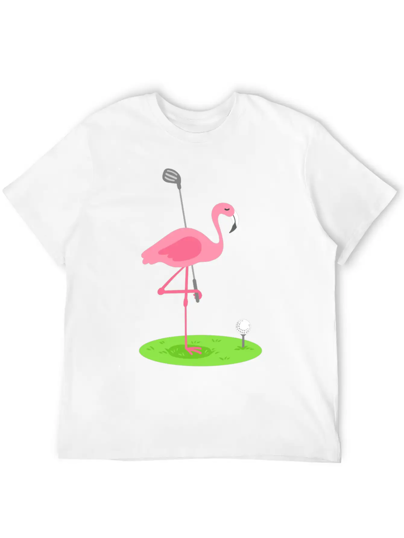 Golf Flamingo Golfing Golfer Stylish Everyday T-Shirt – Unisex Basic Cotton Tee