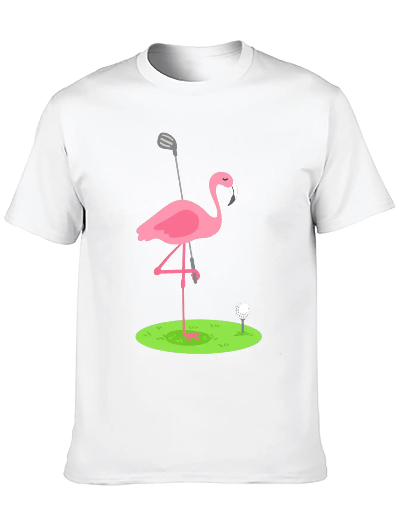 Golf Flamingo Golfing Golfer Stylish Everyday T-Shirt – Unisex Basic Cotton Tee