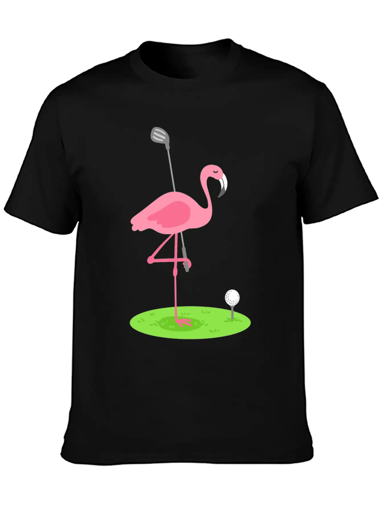 Golf Flamingo Golfing Golfer Stylish Everyday T-Shirt – Unisex Basic Cotton Tee