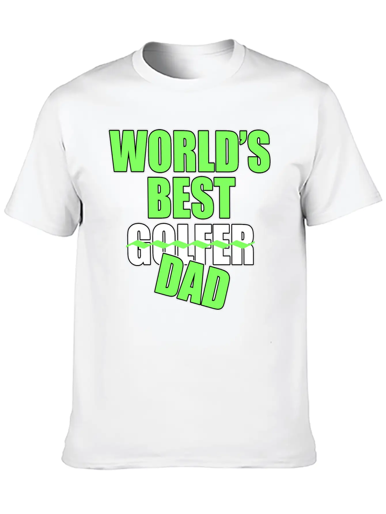 Golf Golf Player World's Best Dad Golf Lover Gift Stylish Everyday T-Shirt – Unisex Basic Cotton Tee