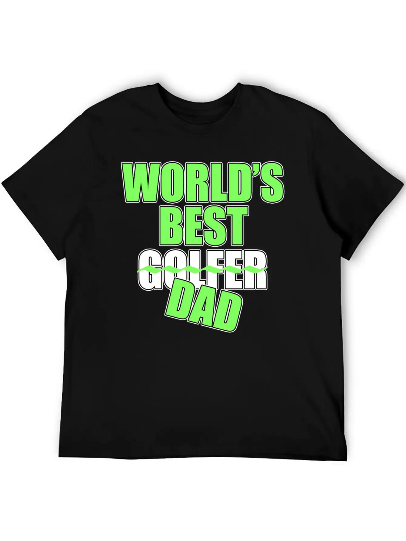 Golf Golf Player World's Best Dad Golf Lover Gift Stylish Everyday T-Shirt – Unisex Basic Cotton Tee