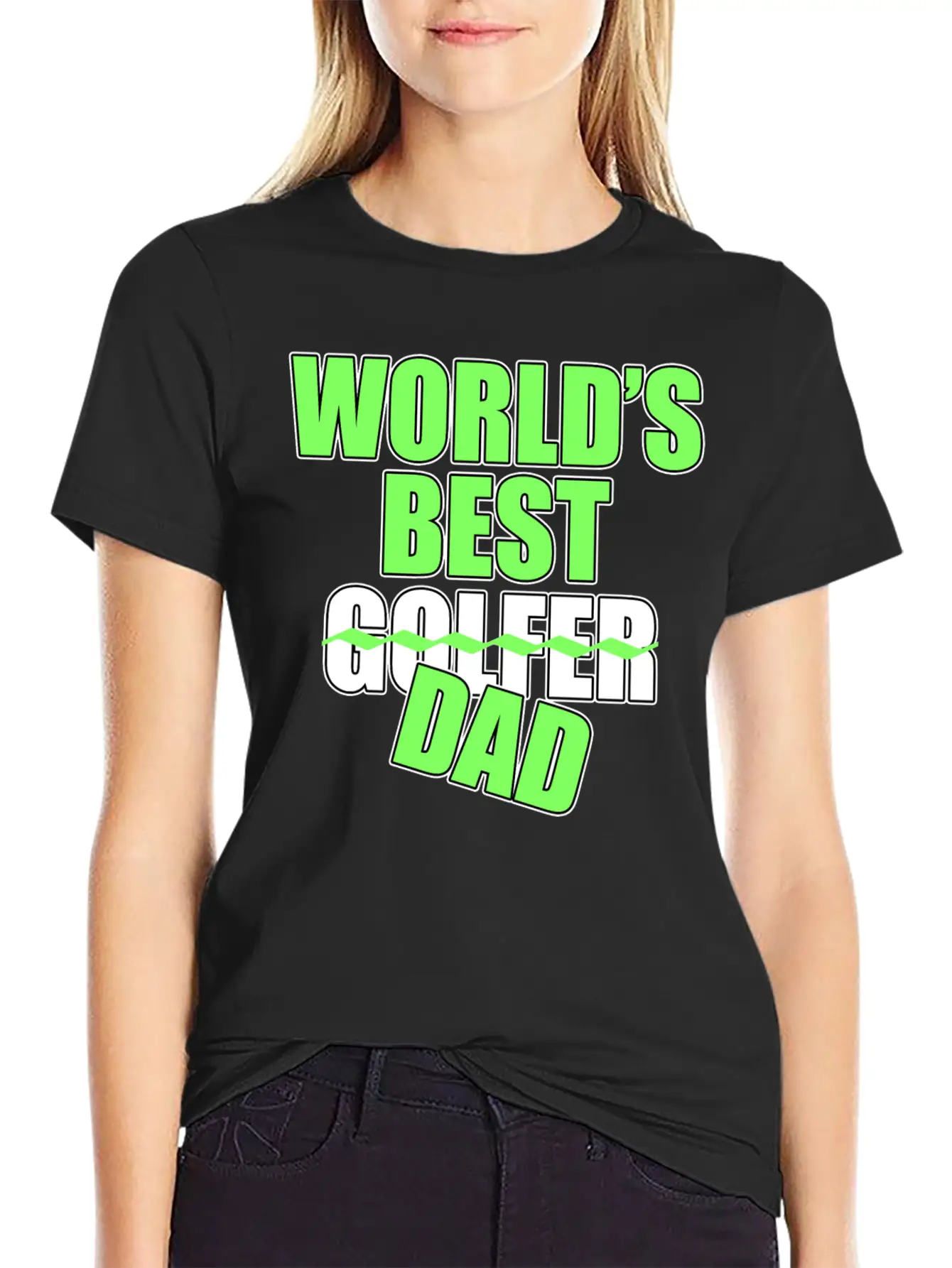 Golf Golf Player World's Best Dad Golf Lover Gift Stylish Everyday T-Shirt – Unisex Basic Cotton Tee