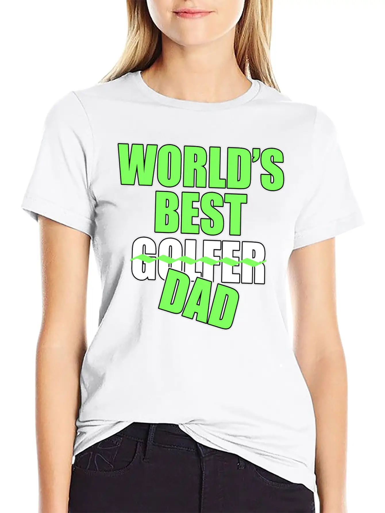 Golf Golf Player World's Best Dad Golf Lover Gift Stylish Everyday T-Shirt – Unisex Basic Cotton Tee