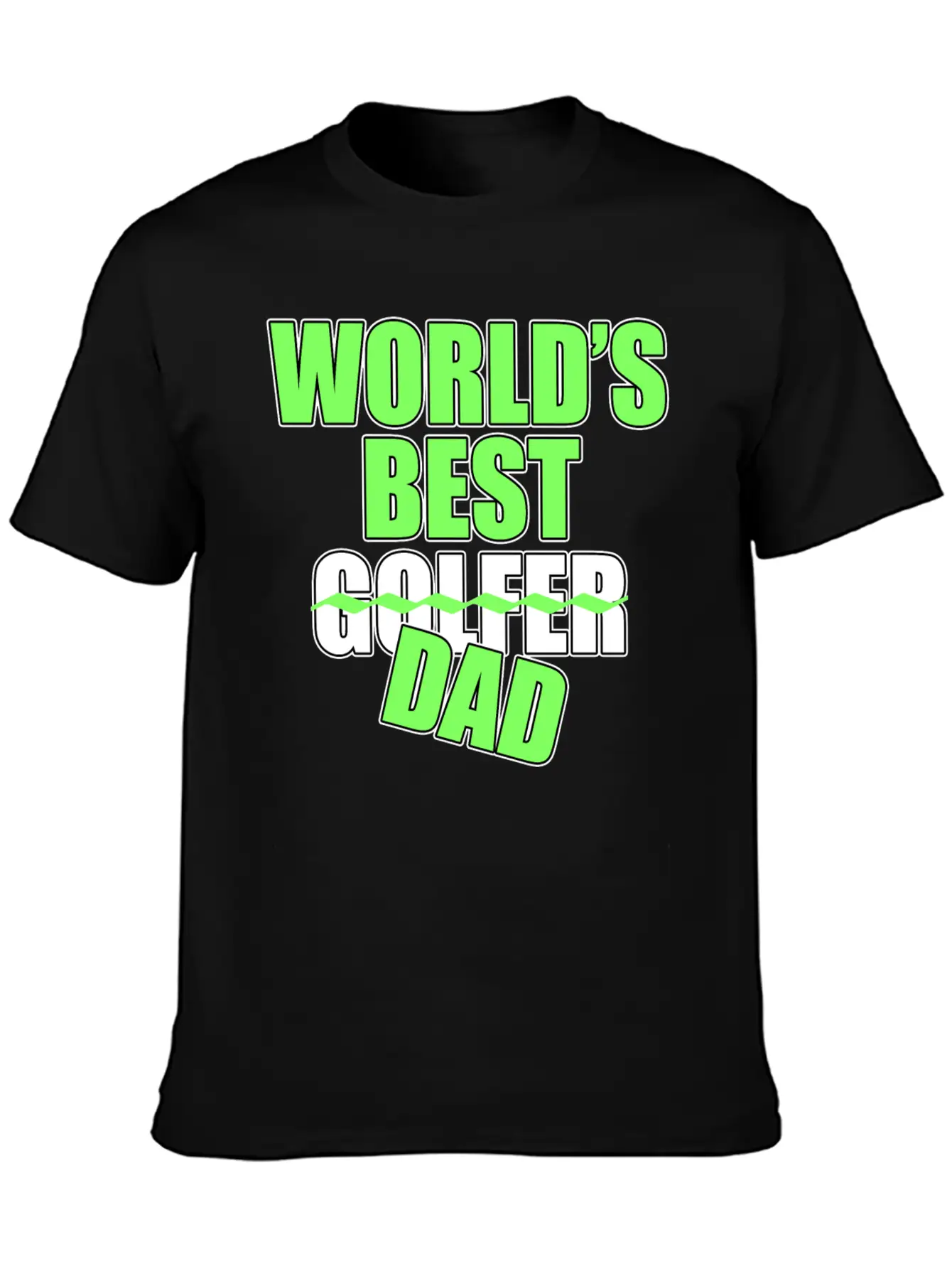 Golf Golf Player World's Best Dad Golf Lover Gift Stylish Everyday T-Shirt – Unisex Basic Cotton Tee