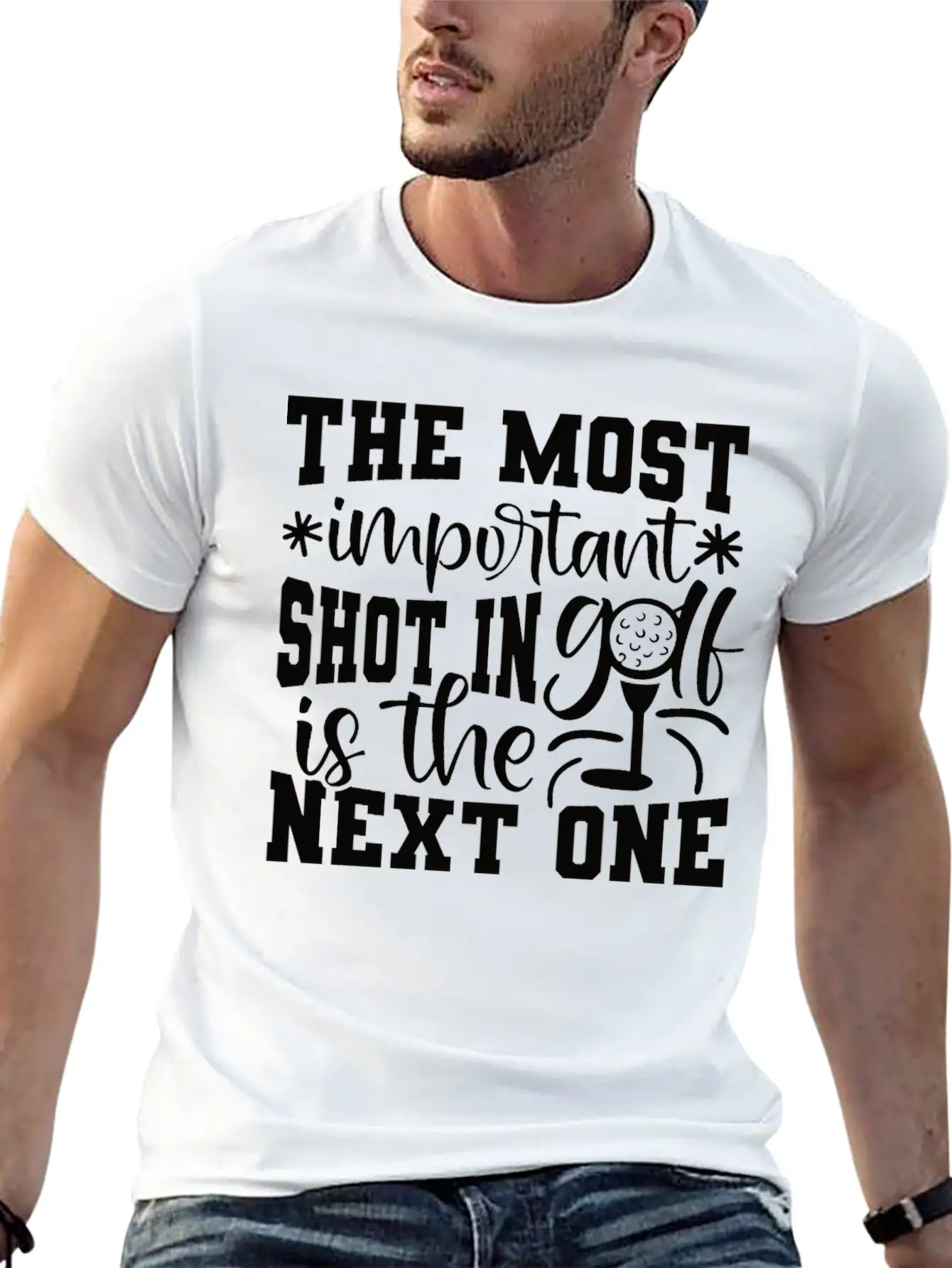 Golf Golfer Gift Hobby Club Spruch Stylish Everyday T-Shirt – Unisex Basic Cotton Tee