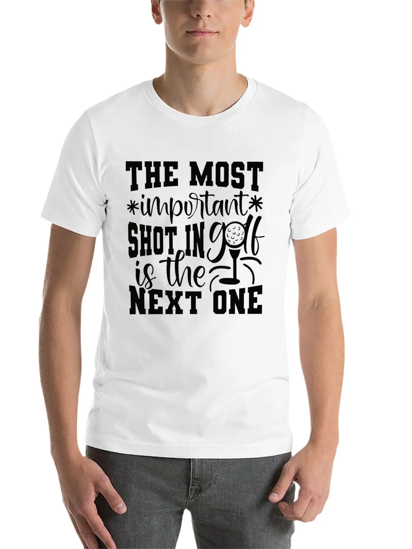 Golf Golfer Gift Hobby Club Spruch Stylish Everyday T-Shirt – Unisex Basic Cotton Tee