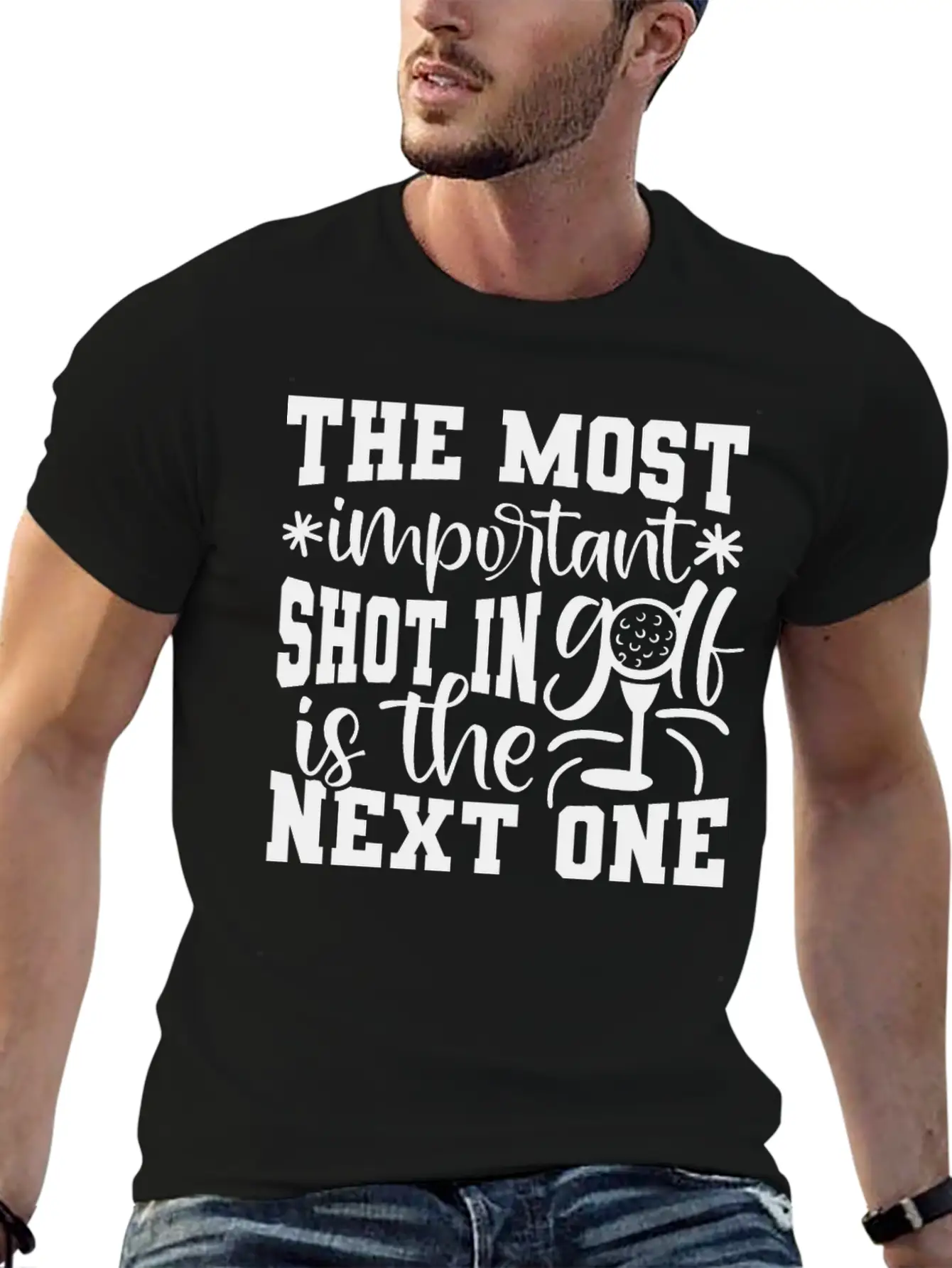 Golf Golfer Gift Hobby Club Spruch Stylish Everyday T-Shirt – Unisex Basic Cotton Tee