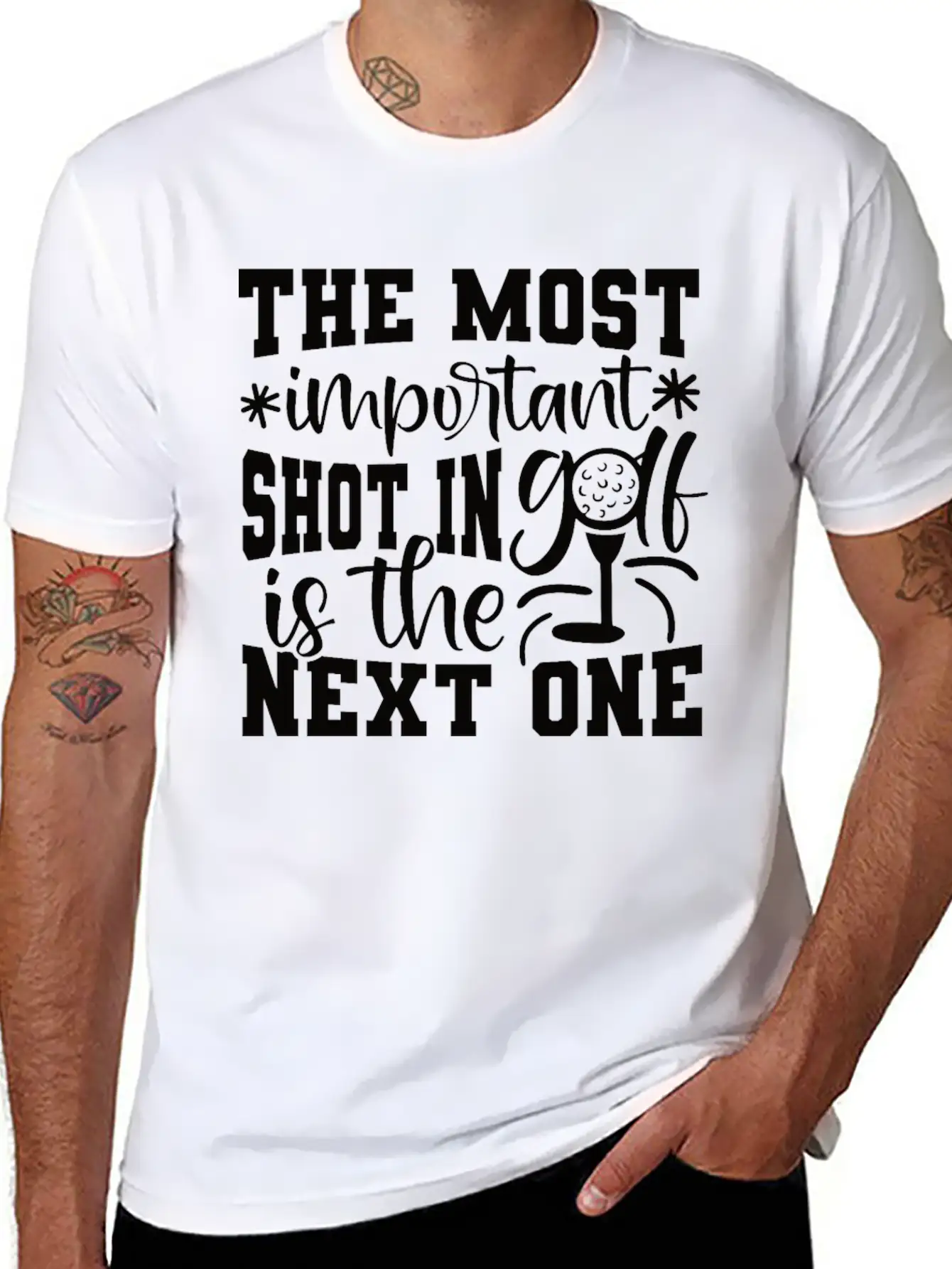 Golf Golfer Gift Hobby Club Spruch Stylish Everyday T-Shirt – Unisex Basic Cotton Tee