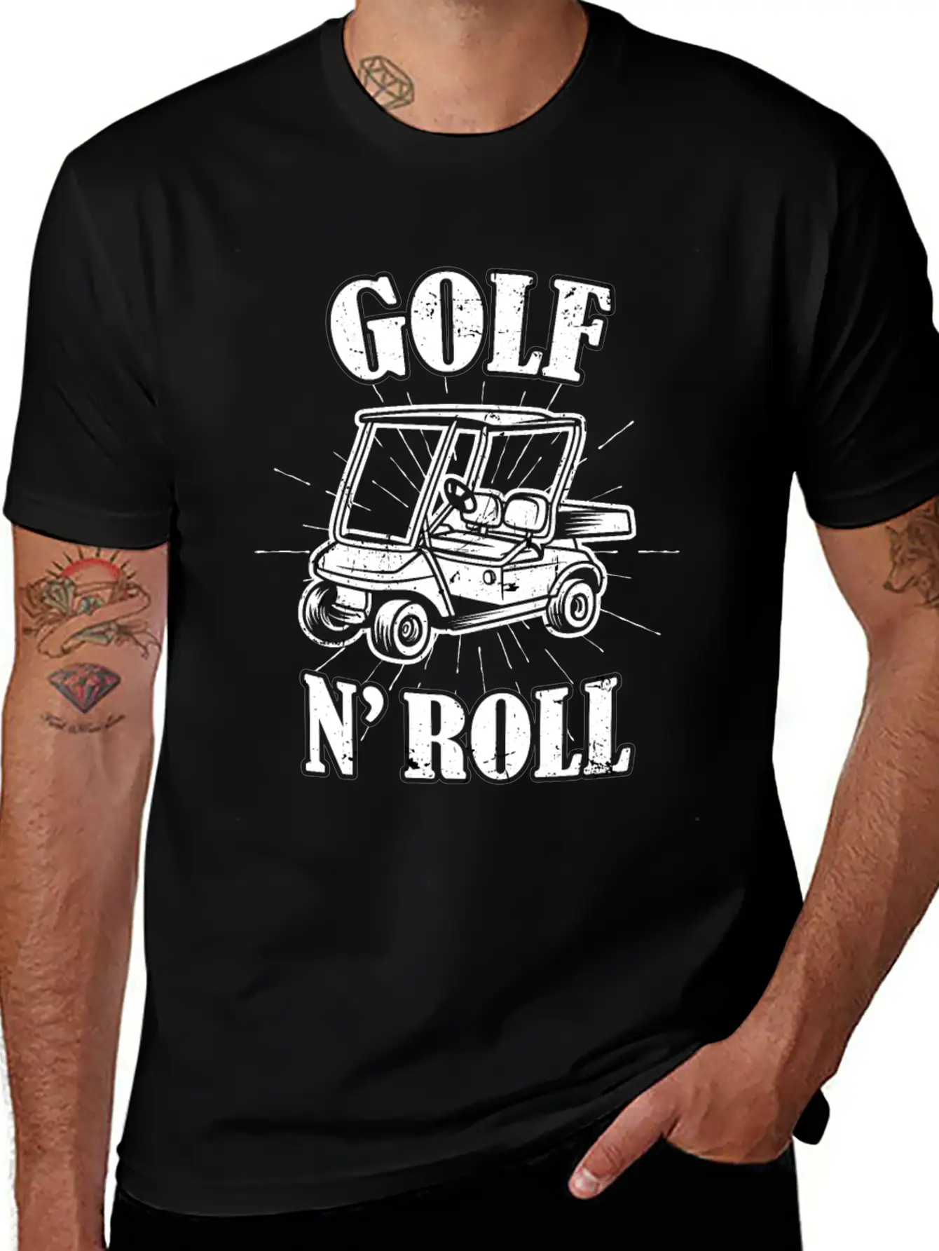 Golf N Roll Golfer Gifts Unisex Short Sleeve Soft Cotton T-Shirt – Casual Everyday Wear