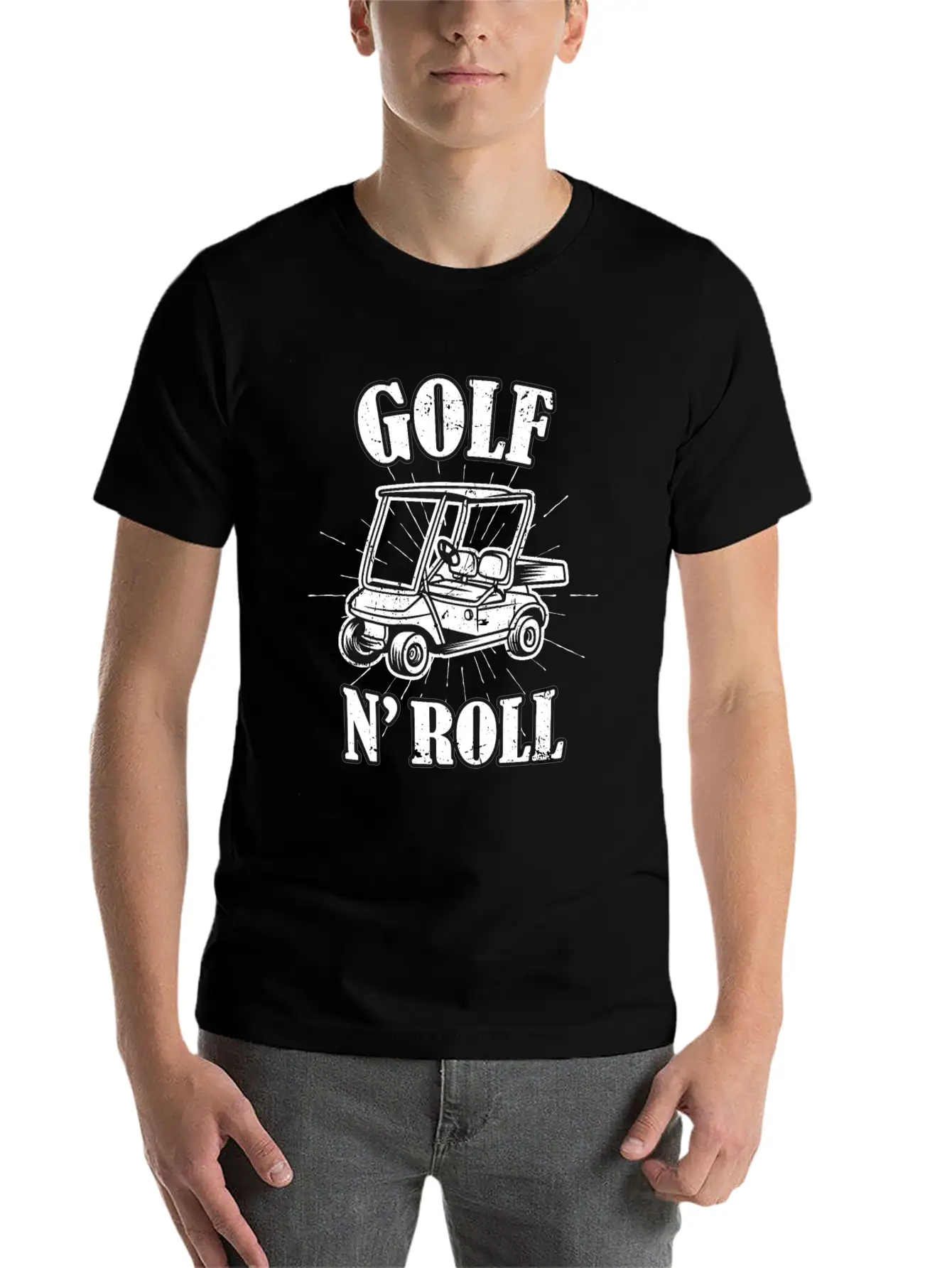 Golf N Roll Golfer Gifts Unisex Short Sleeve Soft Cotton T-Shirt – Casual Everyday Wear