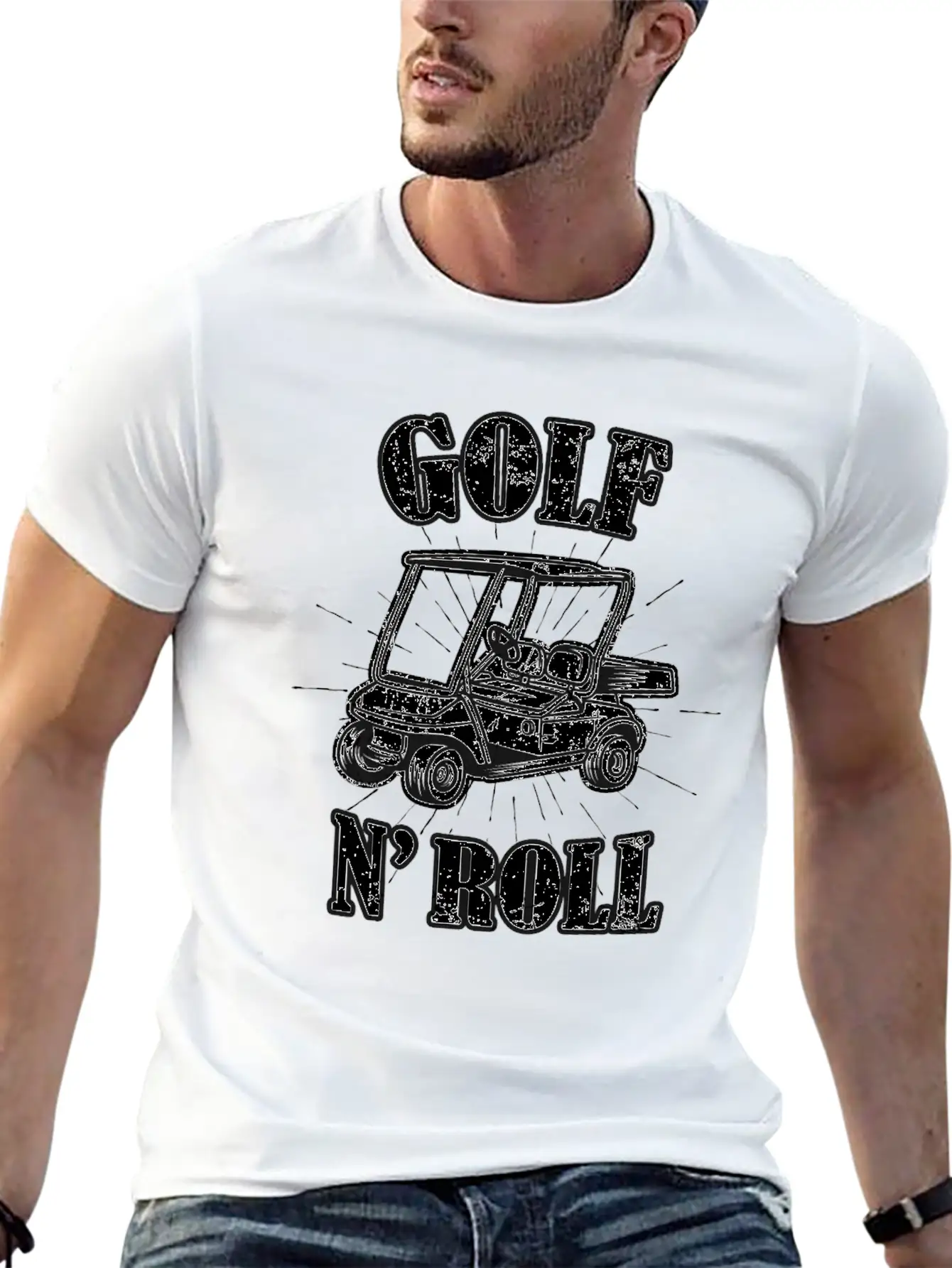 Golf N Roll Golfer Gifts Unisex Short Sleeve Soft Cotton T-Shirt – Casual Everyday Wear