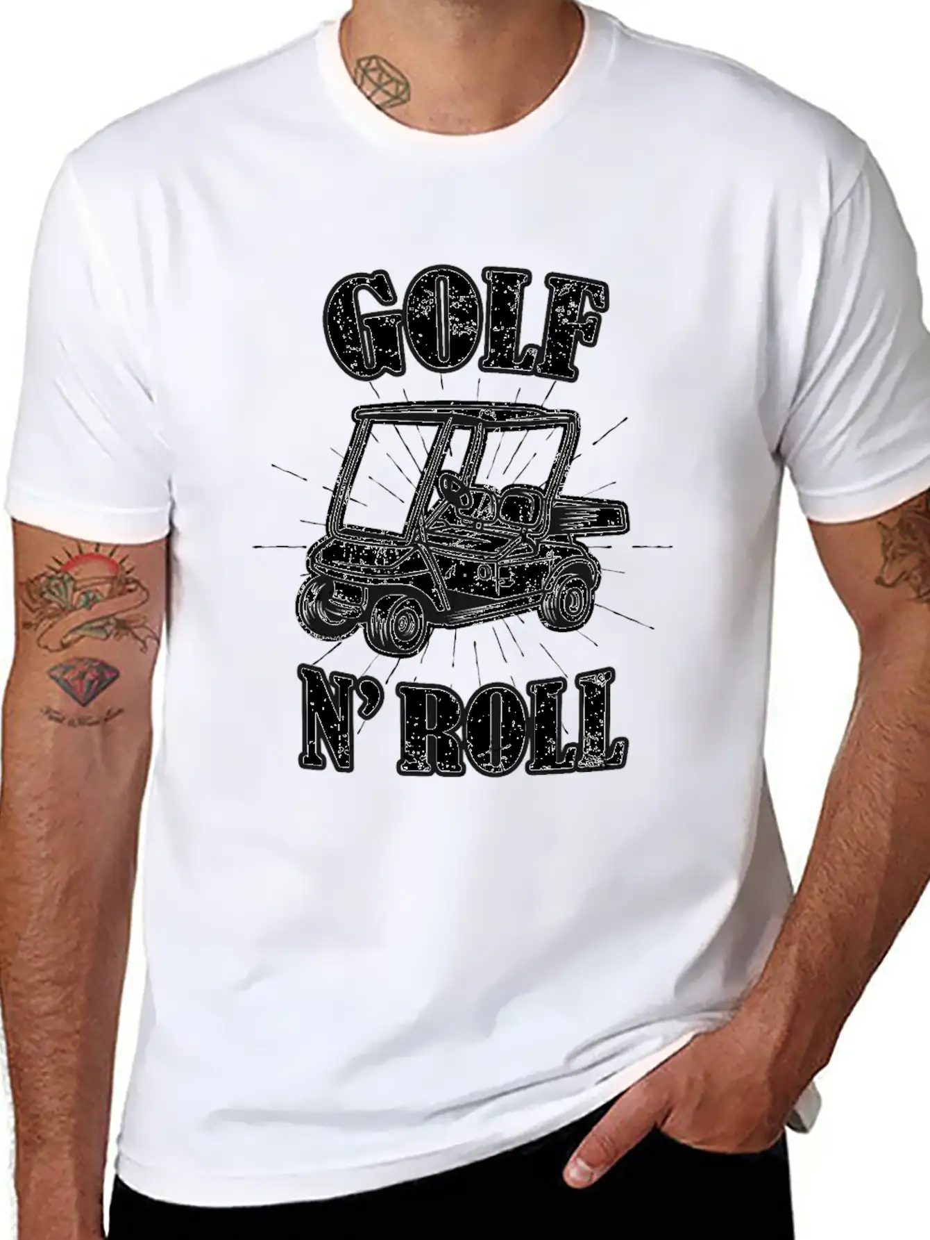 Golf N Roll Golfer Gifts Unisex Short Sleeve Soft Cotton T-Shirt – Casual Everyday Wear