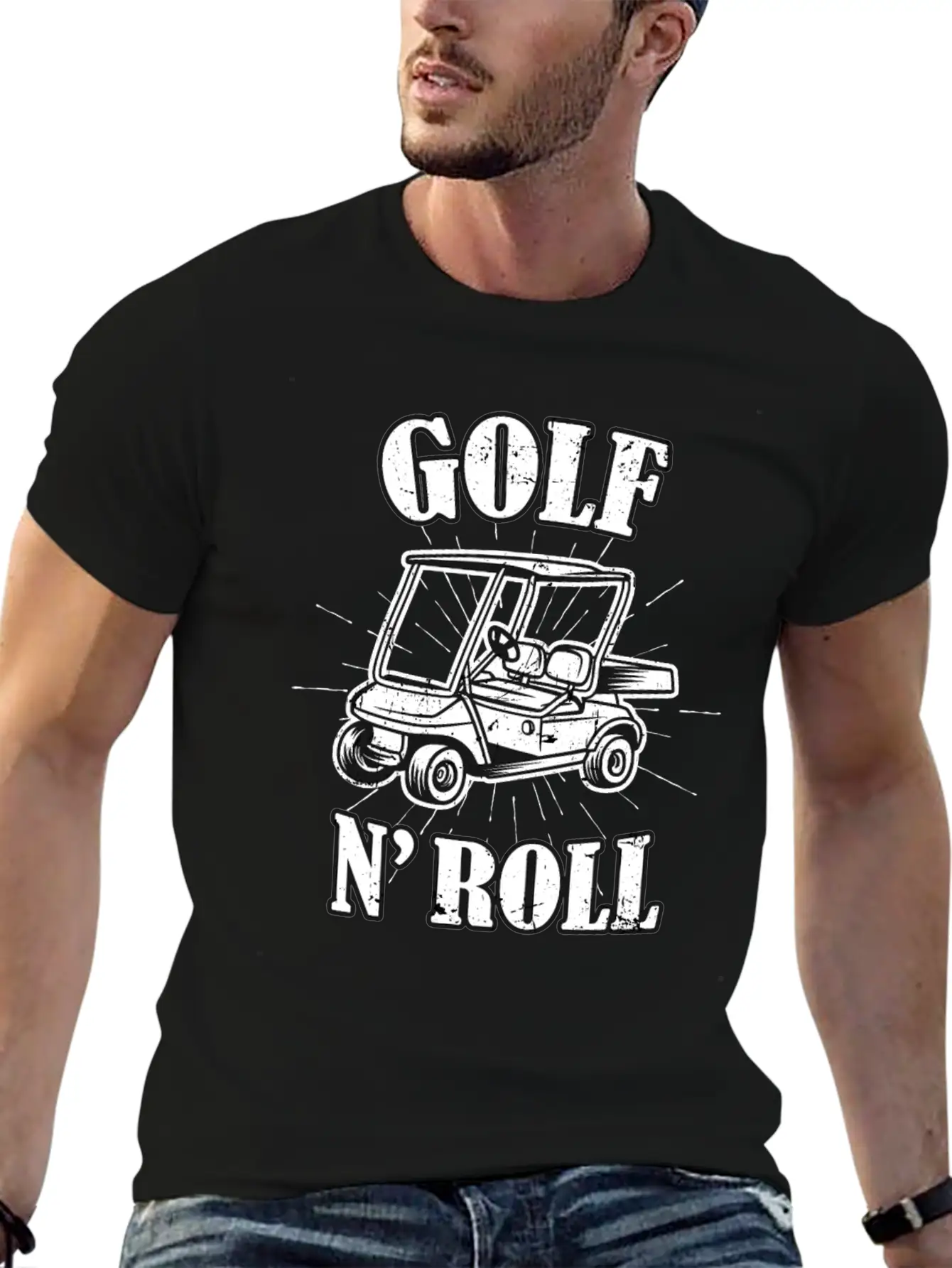 Golf N Roll Golfer Gifts Unisex Short Sleeve Soft Cotton T-Shirt – Casual Everyday Wear