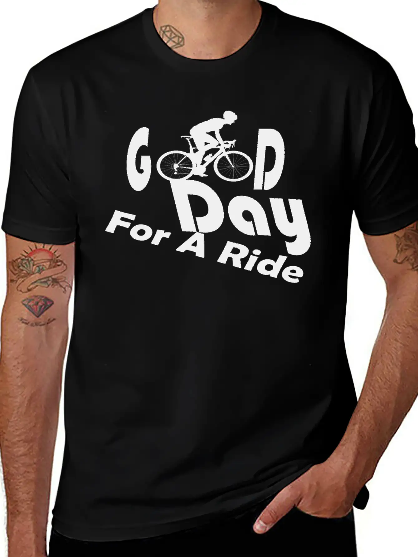 Good Day For A Ride Cycling Sports Cycle It Tour Unisex Short Sleeve Soft Cotton T-Shirt – Casual Everyday Wear