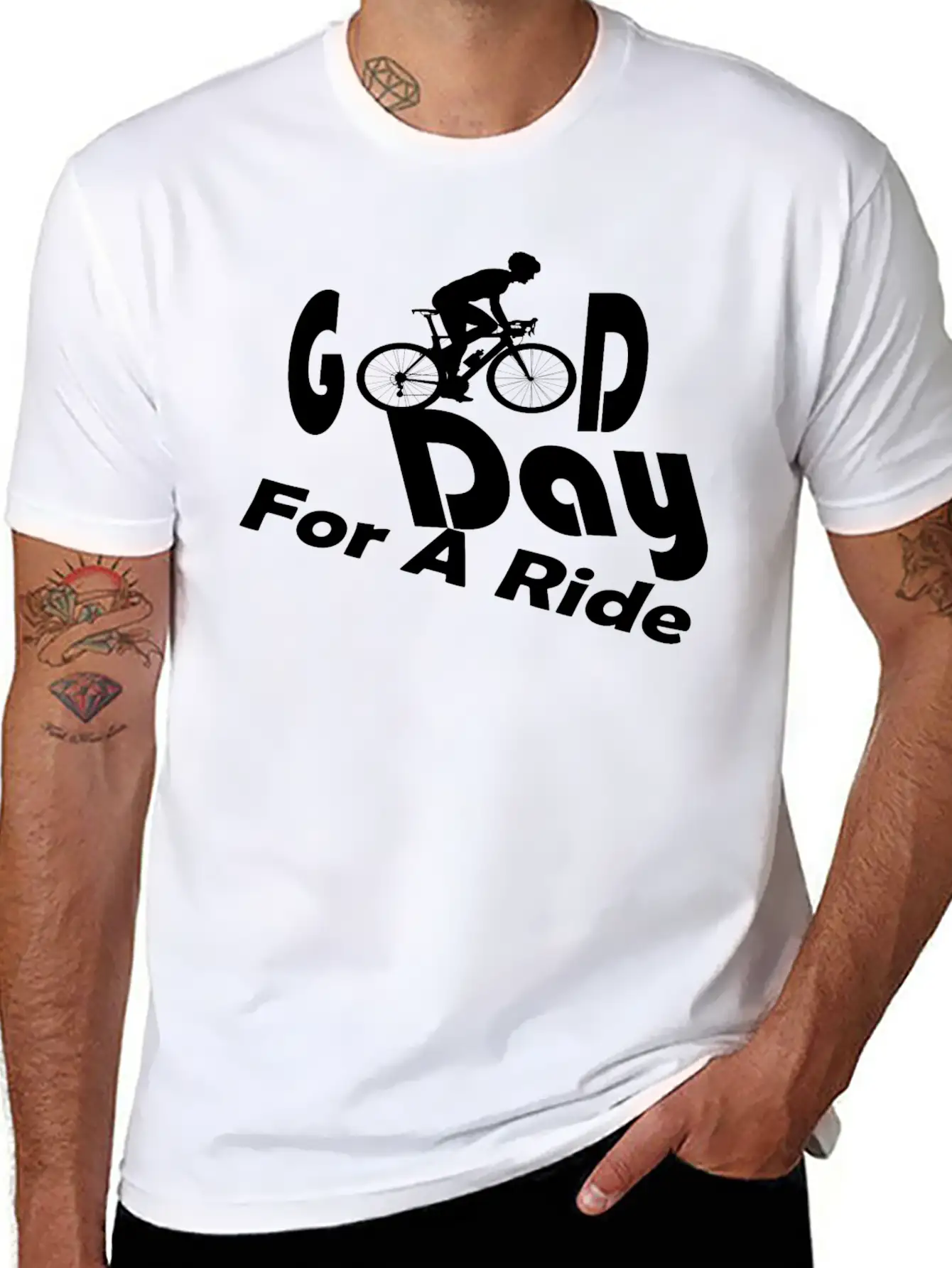 Good Day For A Ride Cycling Sports Cycle It Tour Unisex Short Sleeve Soft Cotton T-Shirt – Casual Everyday Wear