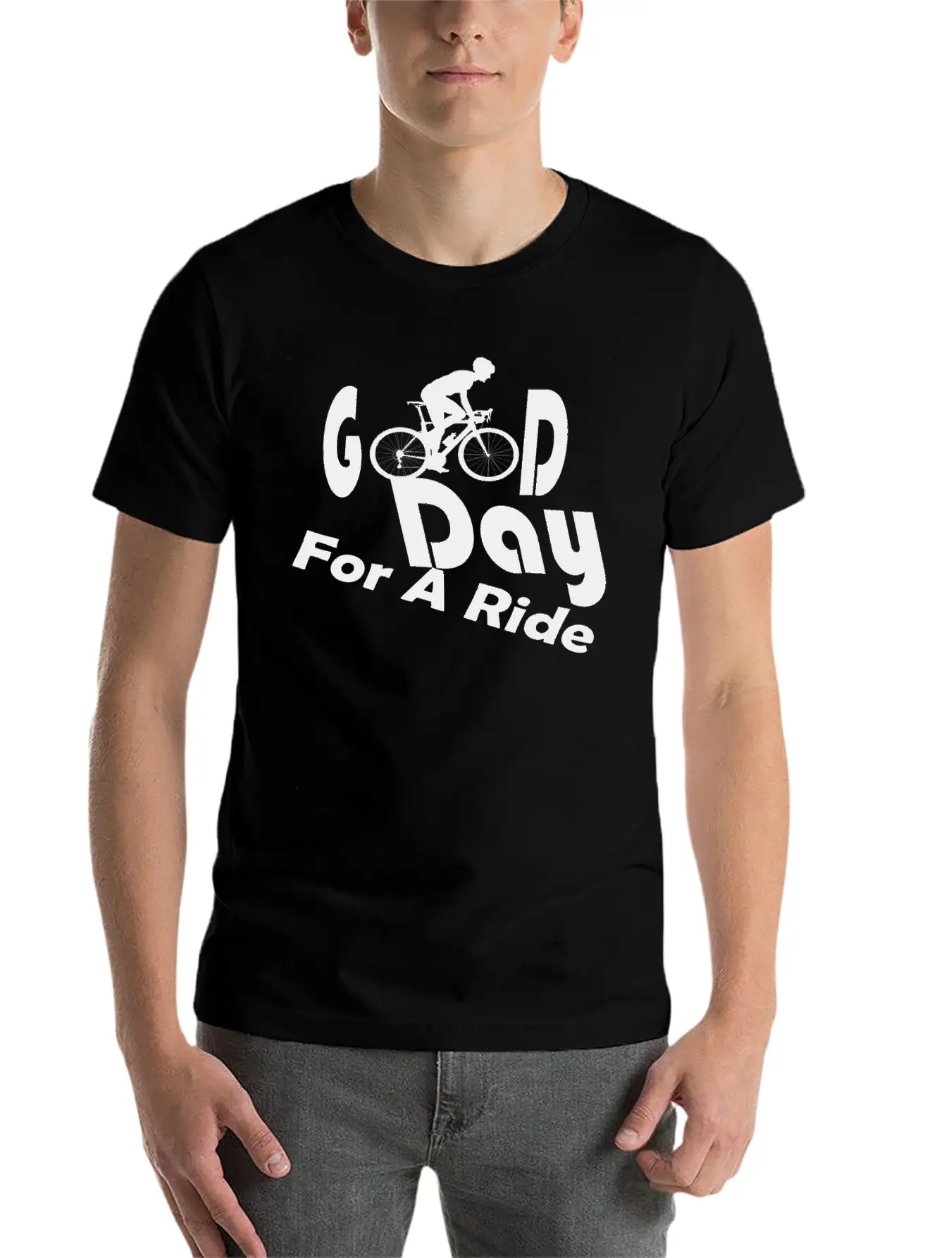 Good Day For A Ride Cycling Sports Cycle It Tour Unisex Short Sleeve Soft Cotton T-Shirt – Casual Everyday Wear