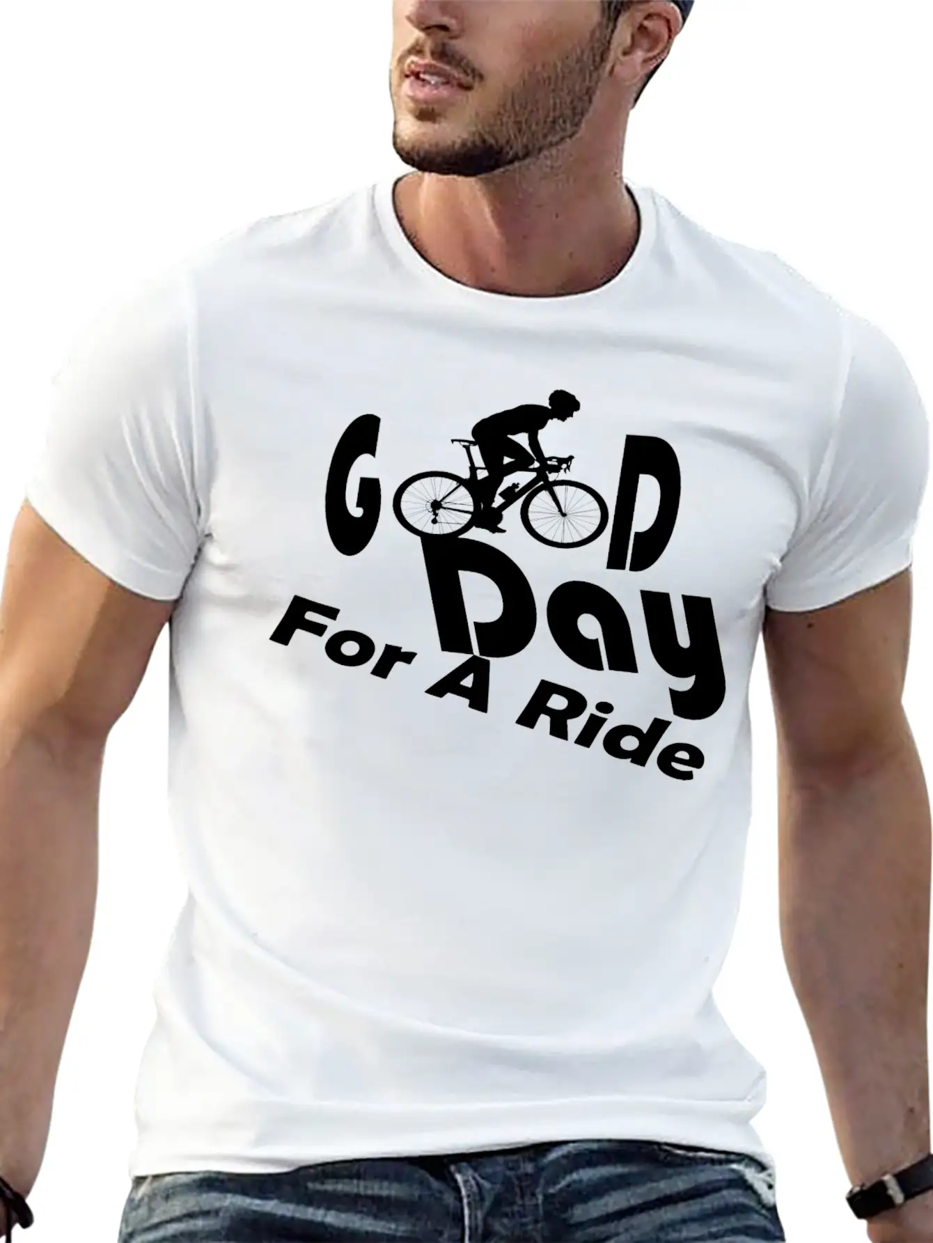 Good Day For A Ride Cycling Sports Cycle It Tour Unisex Short Sleeve Soft Cotton T-Shirt – Casual Everyday Wear