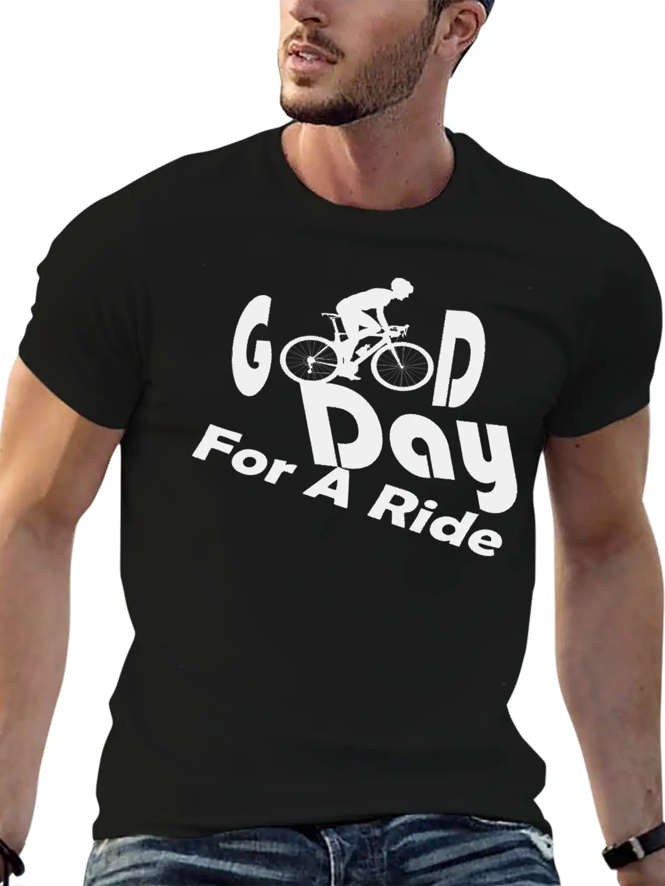 Good Day For A Ride Cycling Sports Cycle It Tour Unisex Short Sleeve Soft Cotton T-Shirt – Casual Everyday Wear