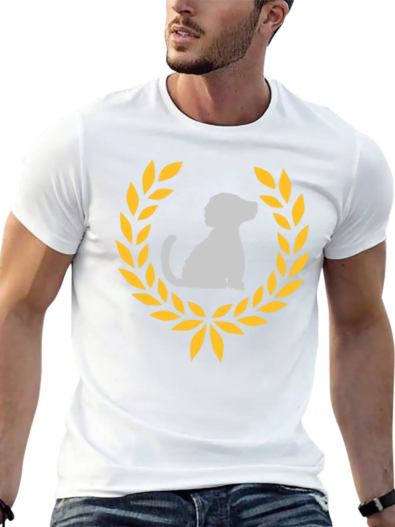 Good Dog Laurel Wreath Stylish Everyday T-Shirt – Unisex Basic Cotton Tee