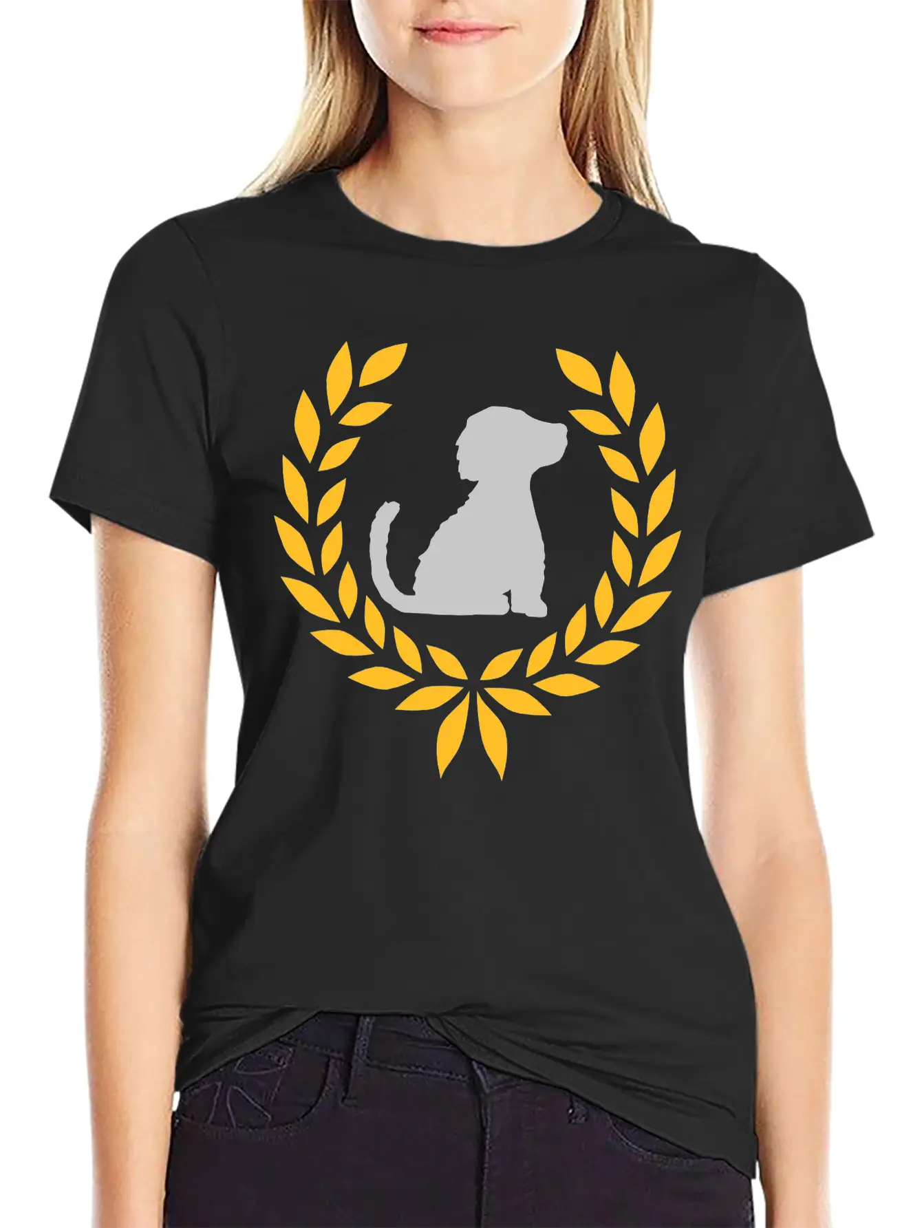 Good Dog Laurel Wreath Stylish Everyday T-Shirt – Unisex Basic Cotton Tee