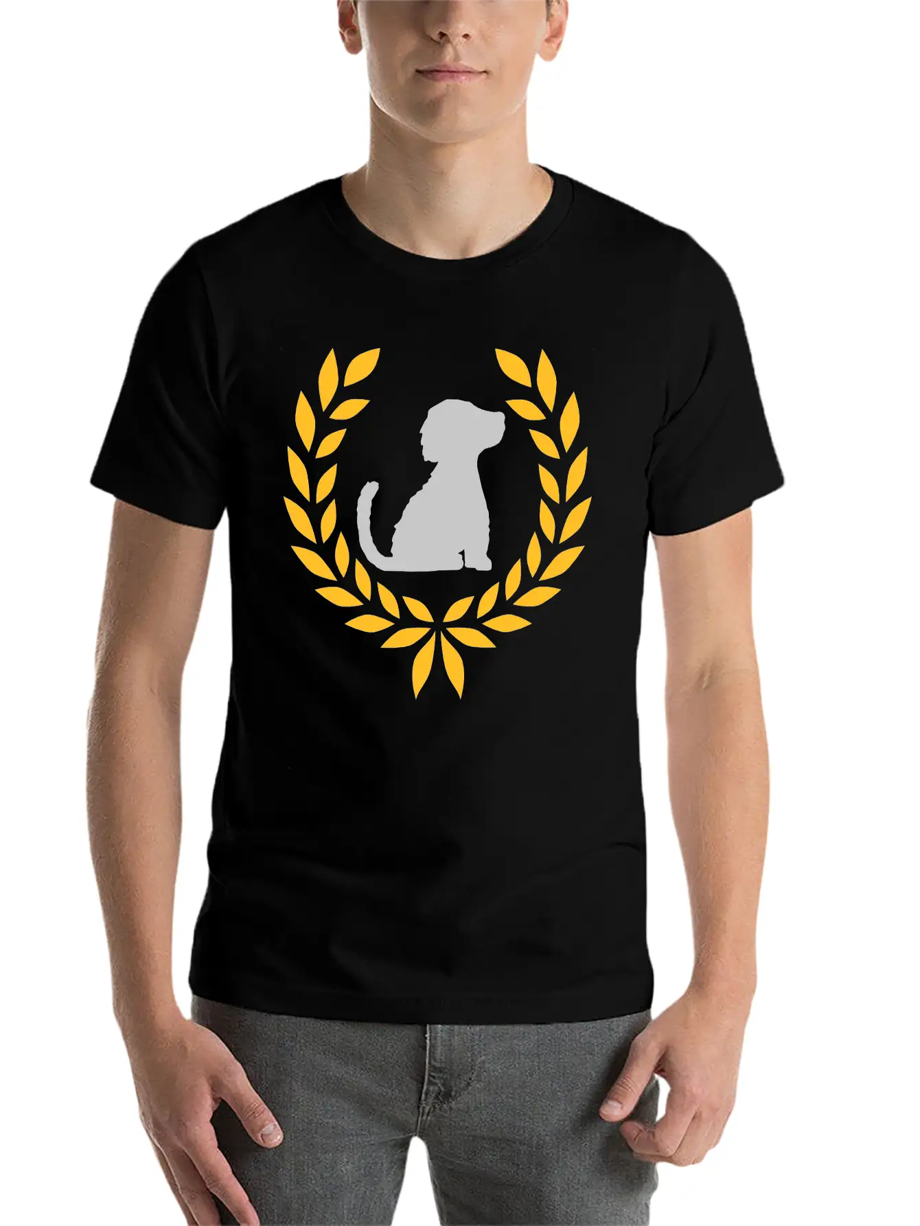 Good Dog Laurel Wreath Stylish Everyday T-Shirt – Unisex Basic Cotton Tee