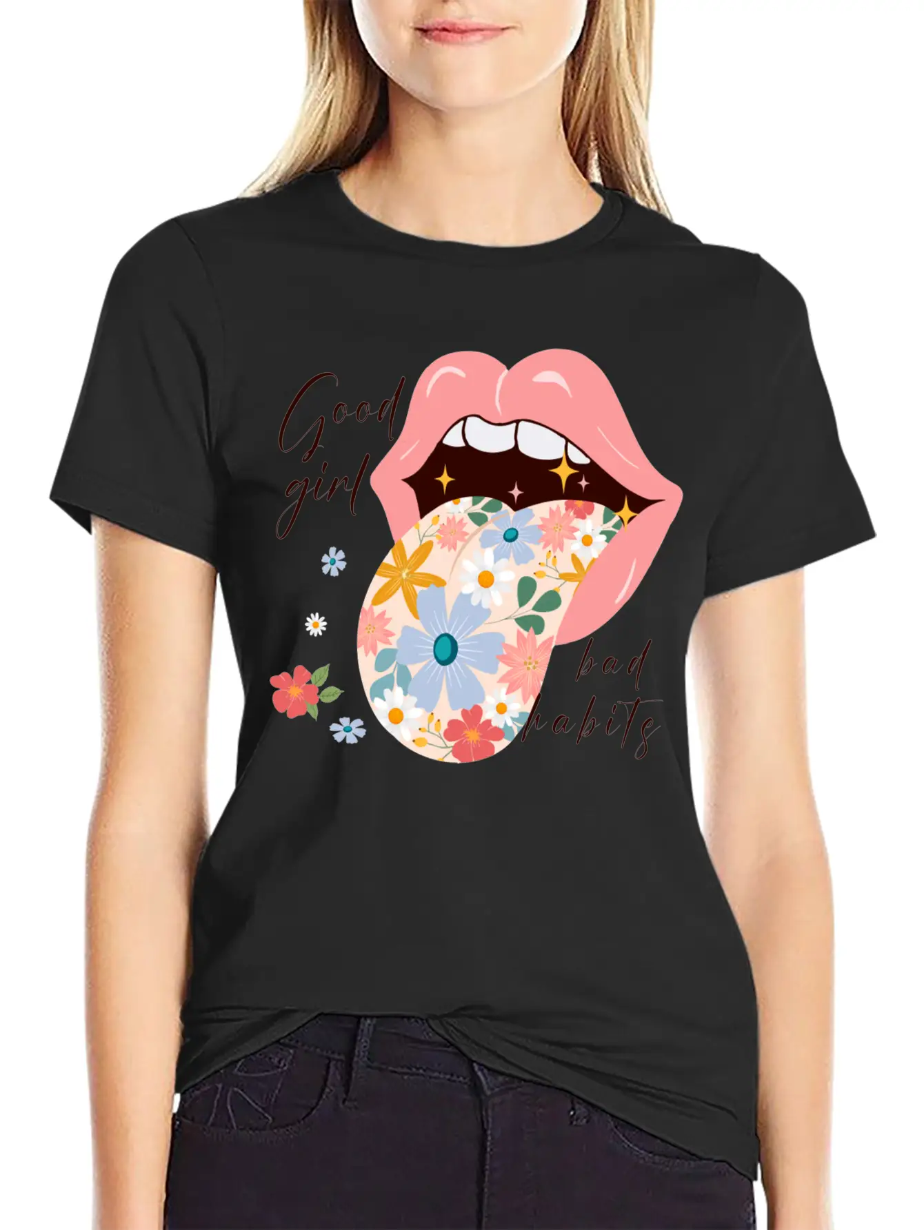Good Girl Bad Habits Essential Unisex Summer Tee – Soft Cotton Casual Fit