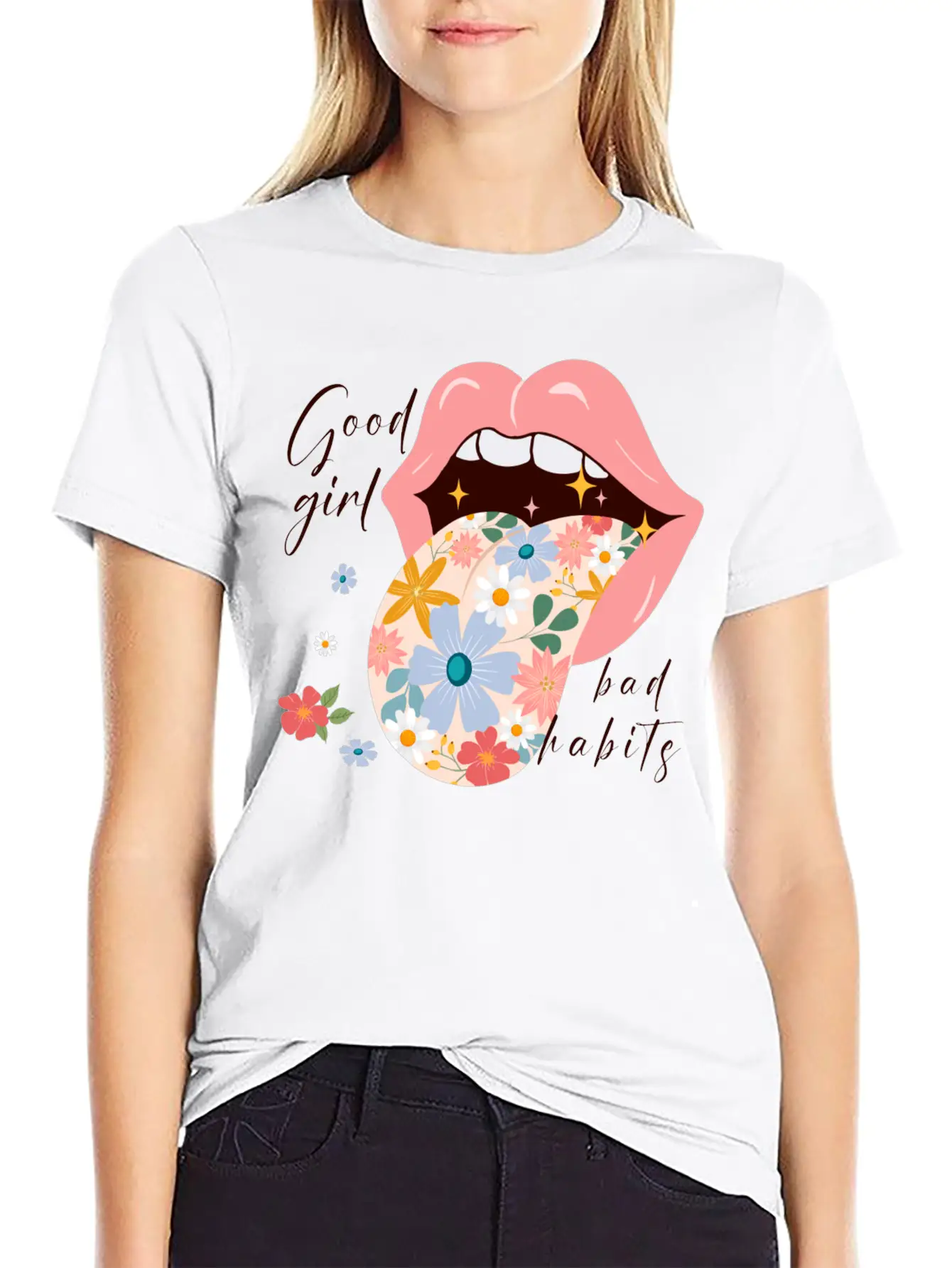 Good Girl Bad Habits Essential Unisex Summer Tee – Soft Cotton Casual Fit
