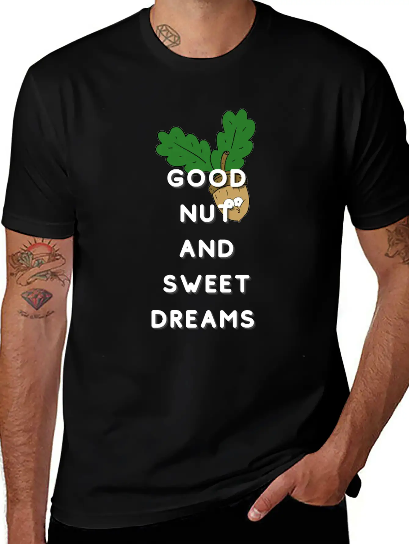 Good Nut And Sweet Dreams Nut Funny Pun Funny Acor Essential Unisex Summer Tee – Soft Cotton Casual Fit