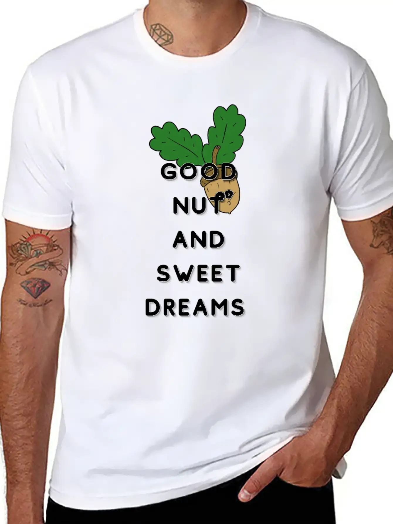 Good Nut And Sweet Dreams Nut Funny Pun Funny Acor Essential Unisex Summer Tee – Soft Cotton Casual Fit