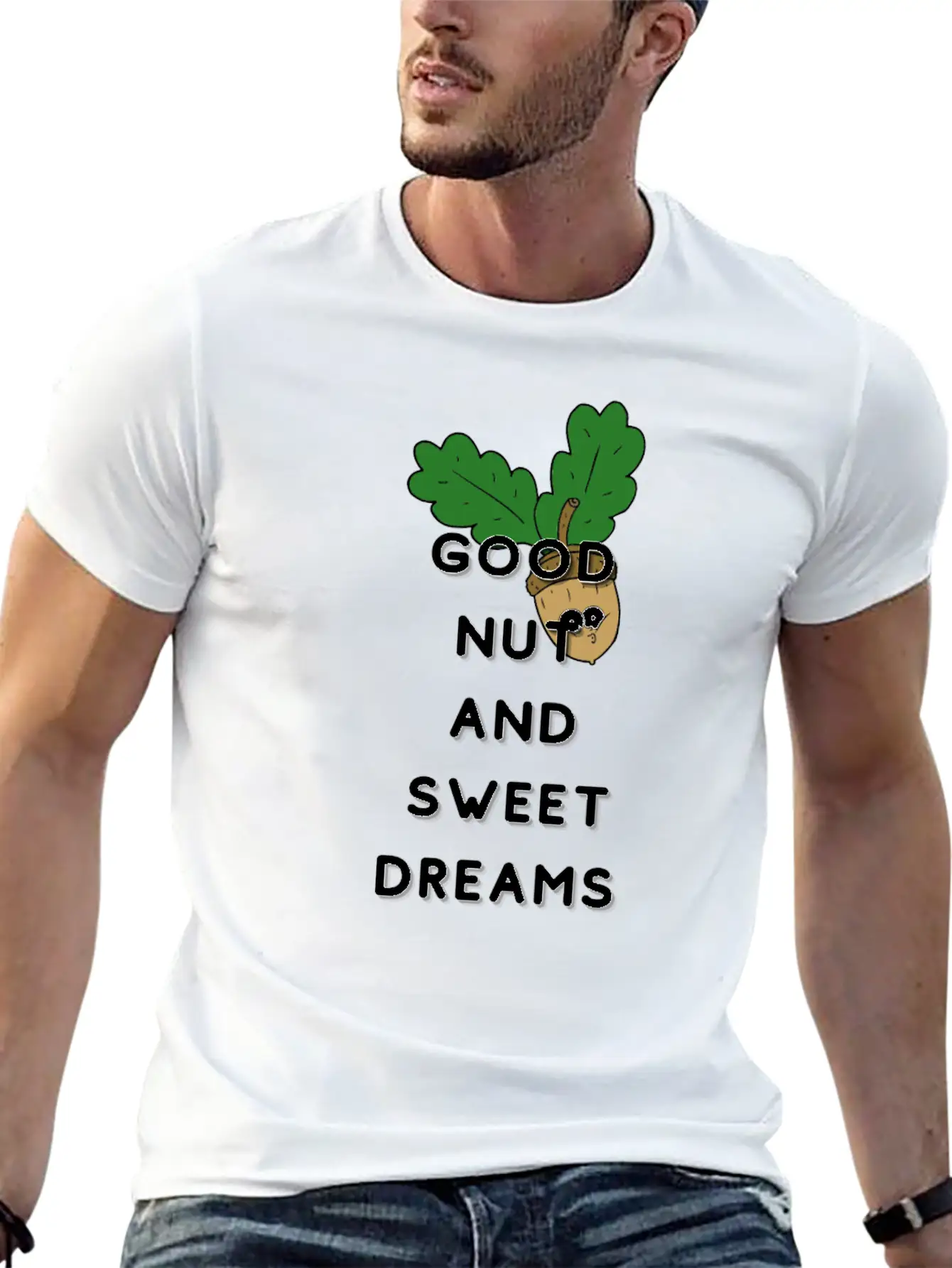 Good Nut And Sweet Dreams Nut Funny Pun Funny Acor Essential Unisex Summer Tee – Soft Cotton Casual Fit