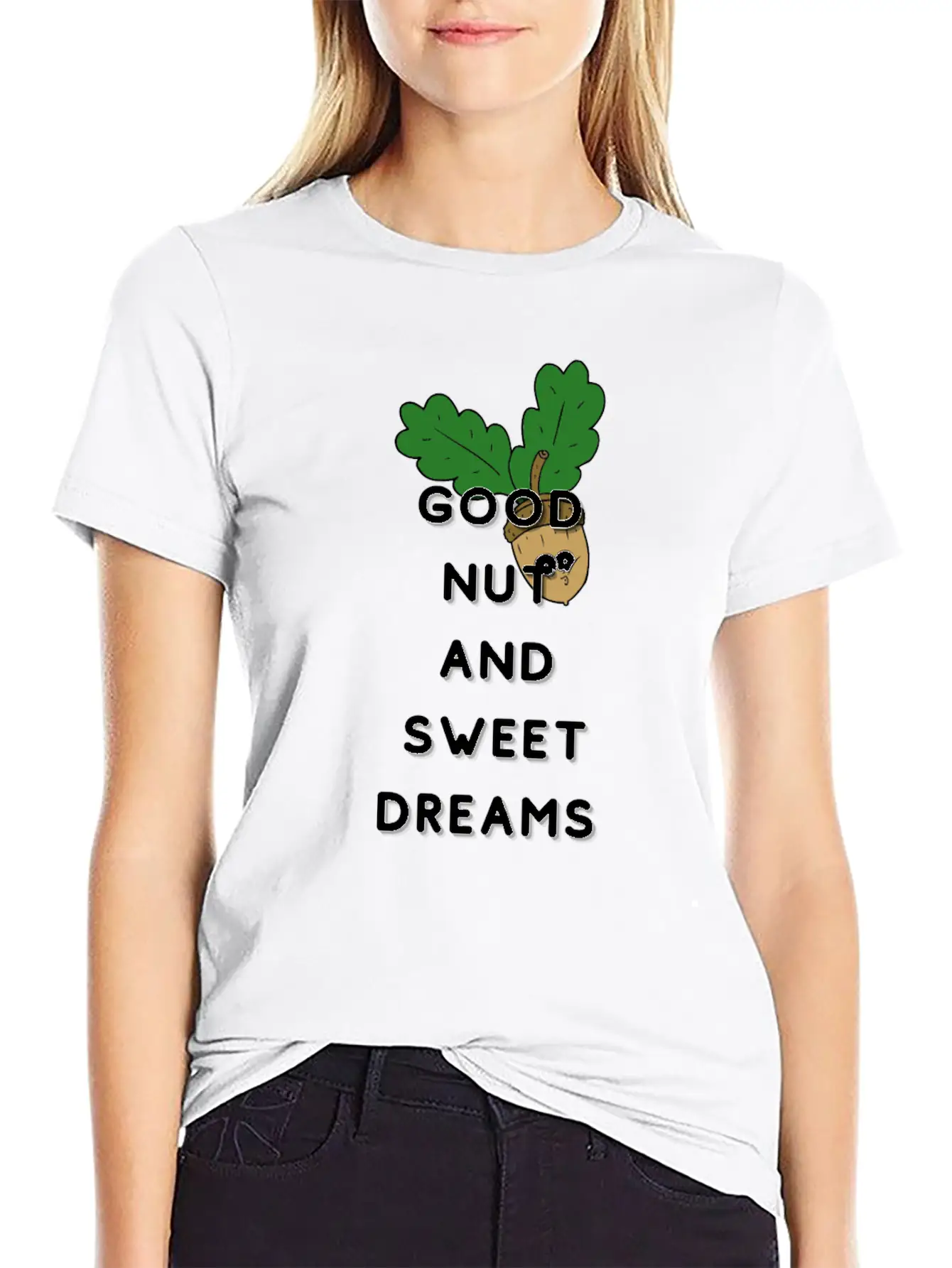 Good Nut And Sweet Dreams Nut Funny Pun Funny Acor Essential Unisex Summer Tee – Soft Cotton Casual Fit