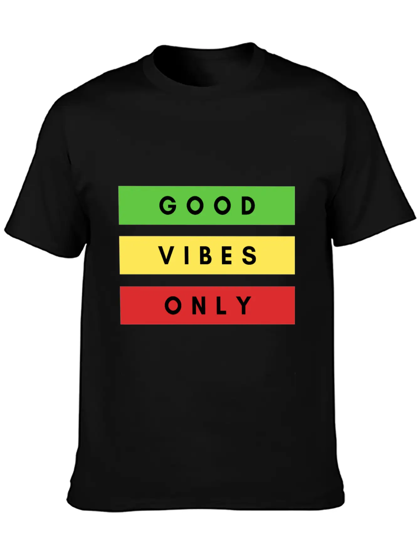 Good Vibes Only Rasta Dancehall Jamaica Chill Out Unisex Short Sleeve Soft Cotton T-Shirt – Casual Everyday Wear