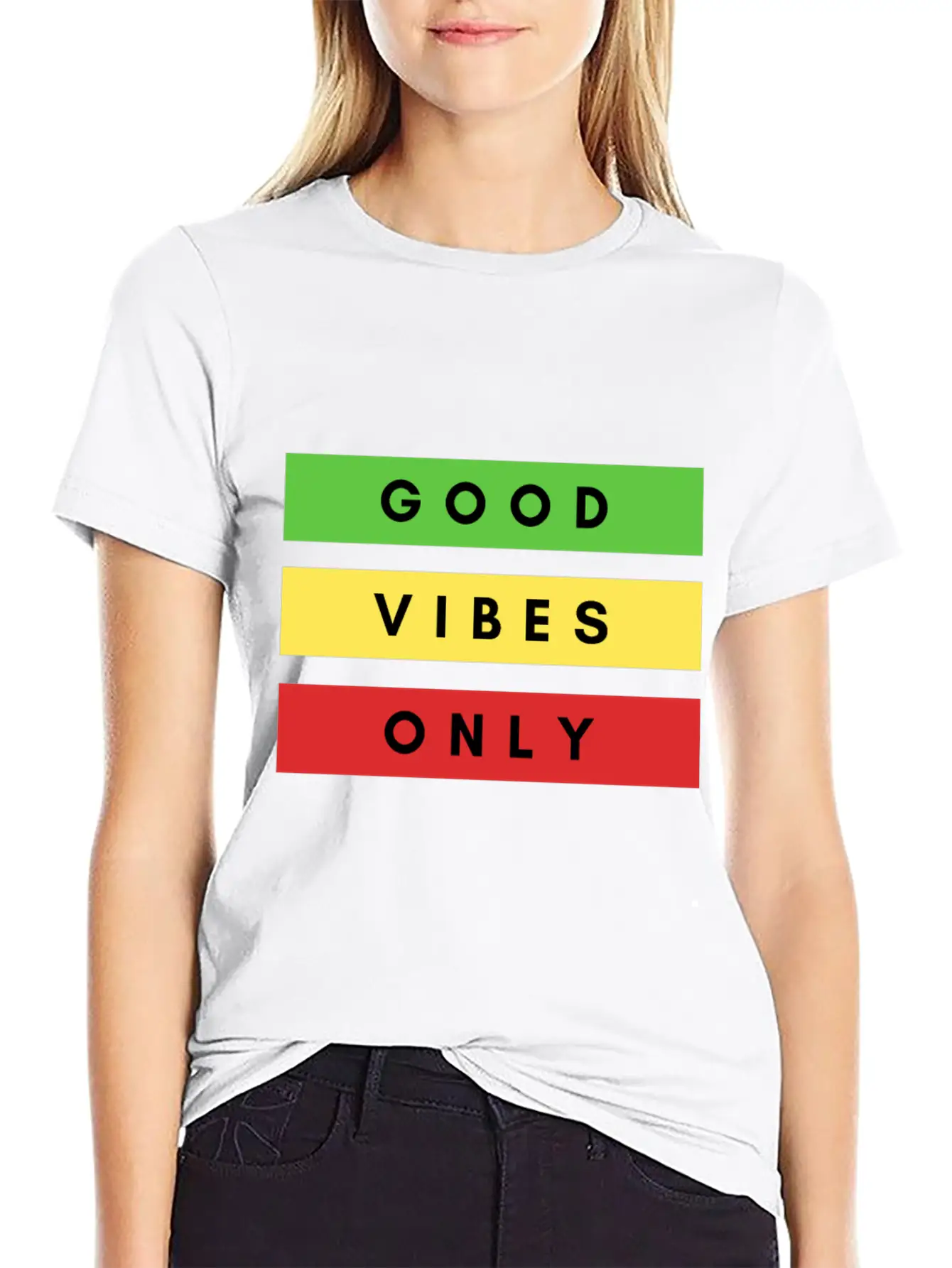 Good Vibes Only Rasta Dancehall Jamaica Chill Out Unisex Short Sleeve Soft Cotton T-Shirt – Casual Everyday Wear