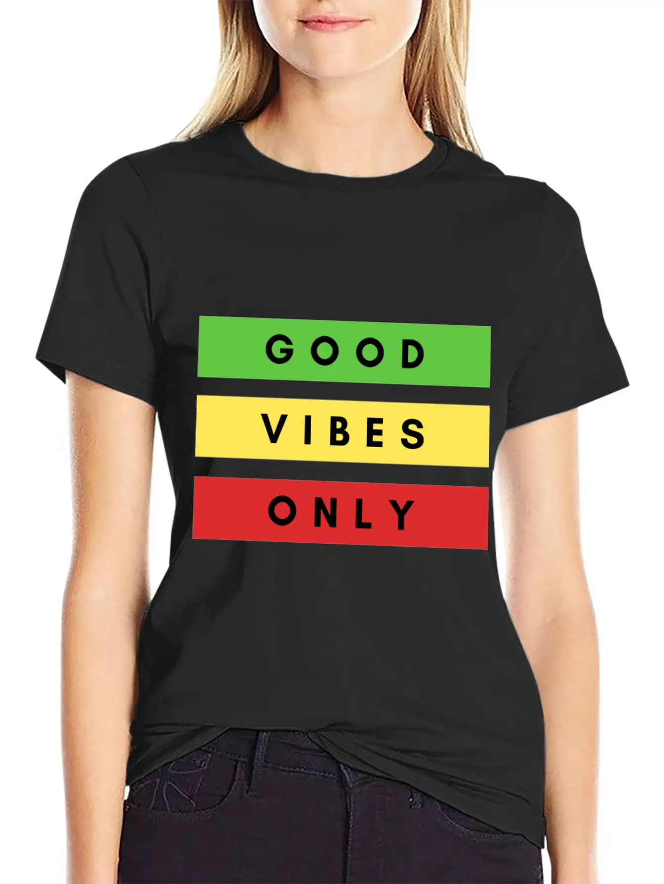 Good Vibes Only Rasta Dancehall Jamaica Chill Out Unisex Short Sleeve Soft Cotton T-Shirt – Casual Everyday Wear