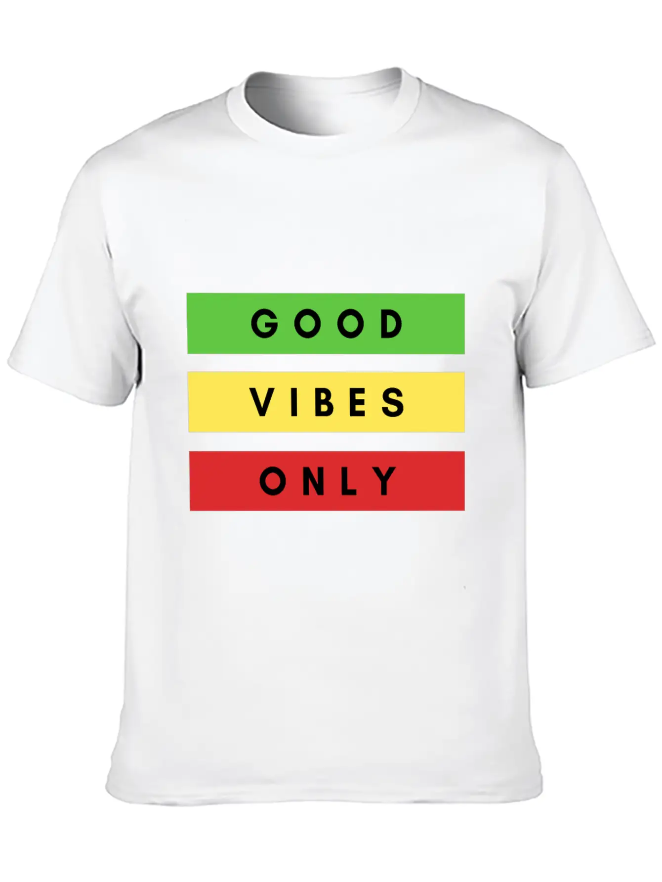 Good Vibes Only Rasta Dancehall Jamaica Chill Out Unisex Short Sleeve Soft Cotton T-Shirt – Casual Everyday Wear