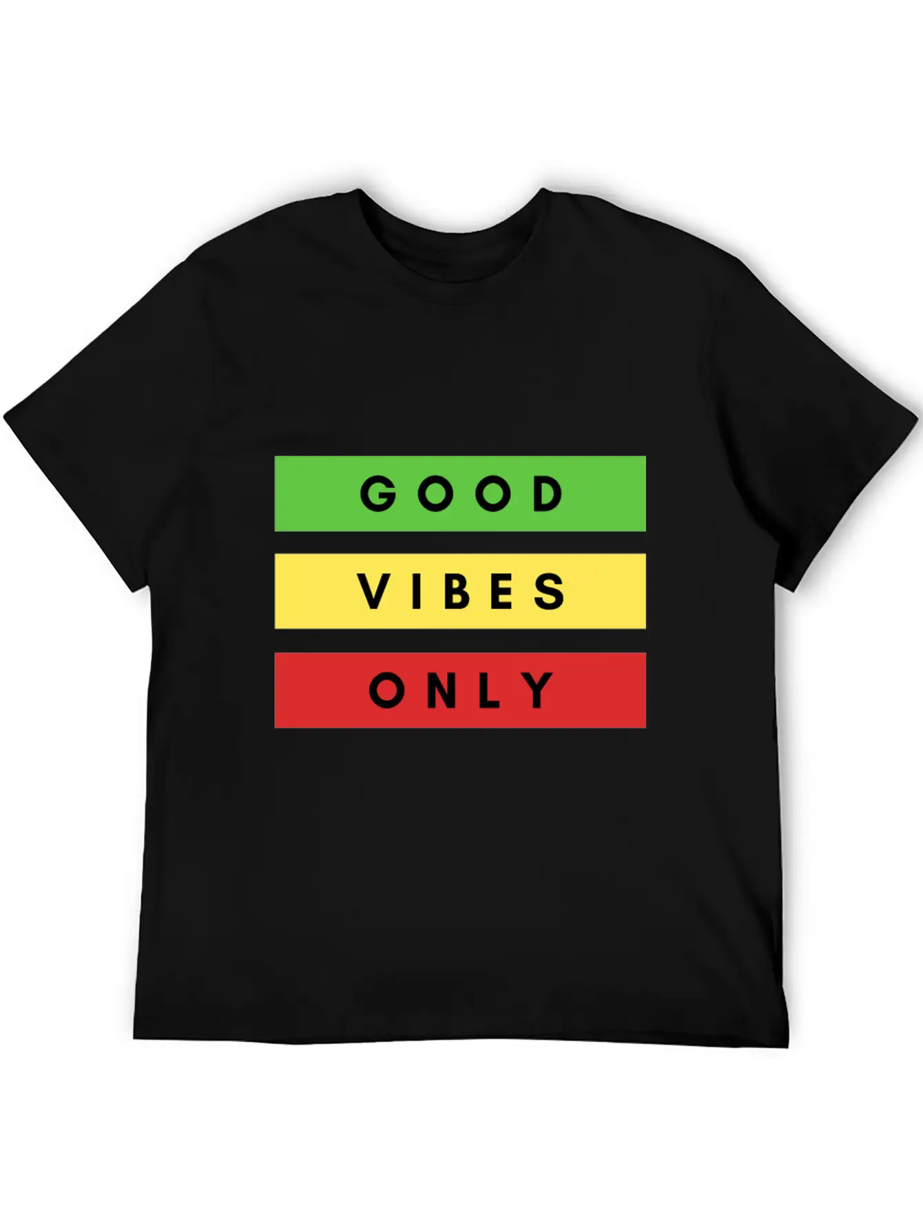 Good Vibes Only Rasta Dancehall Jamaica Chill Out Unisex Short Sleeve Soft Cotton T-Shirt – Casual Everyday Wear
