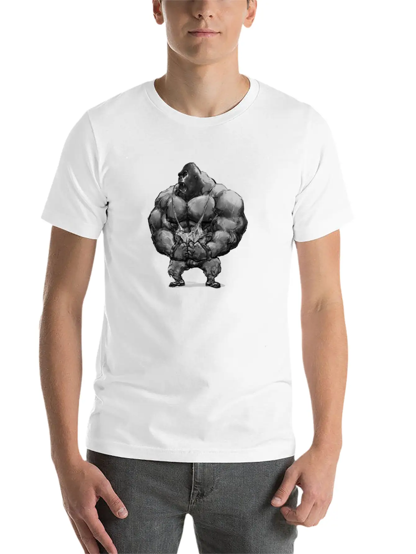 Gorilla 1 Basic Graphic T-Shirt – Daily Comfort In Soft Cotton