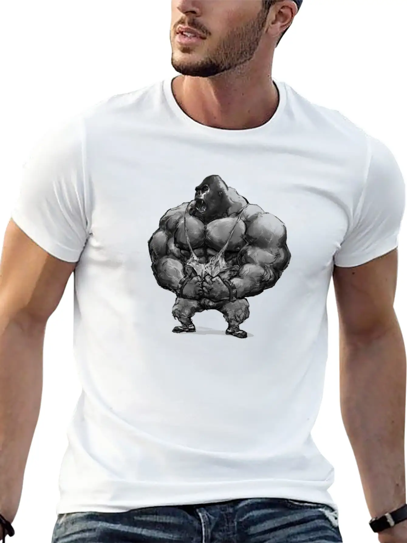 Gorilla 1 Basic Graphic T-Shirt – Daily Comfort In Soft Cotton