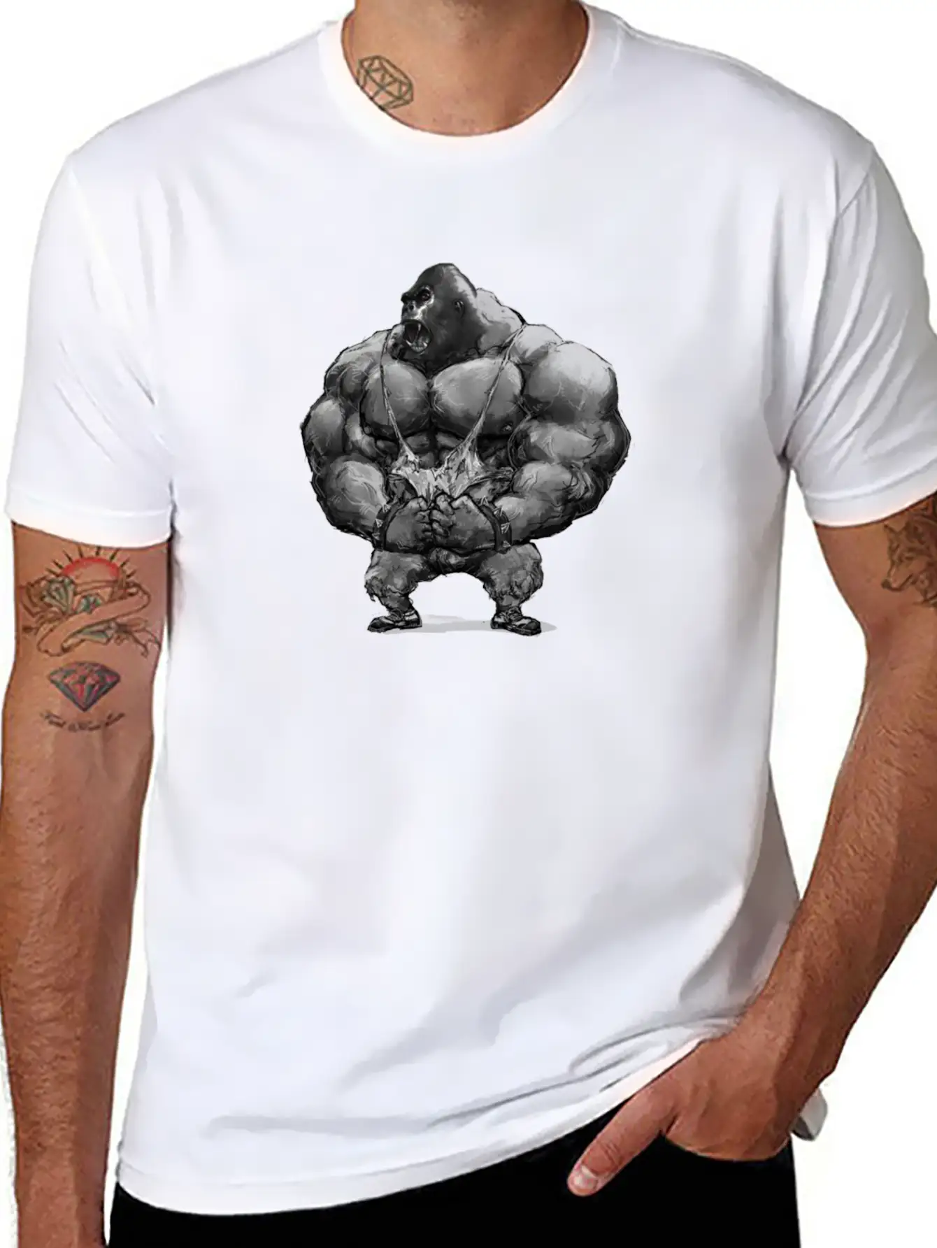 Gorilla 1 Basic Graphic T-Shirt – Daily Comfort In Soft Cotton