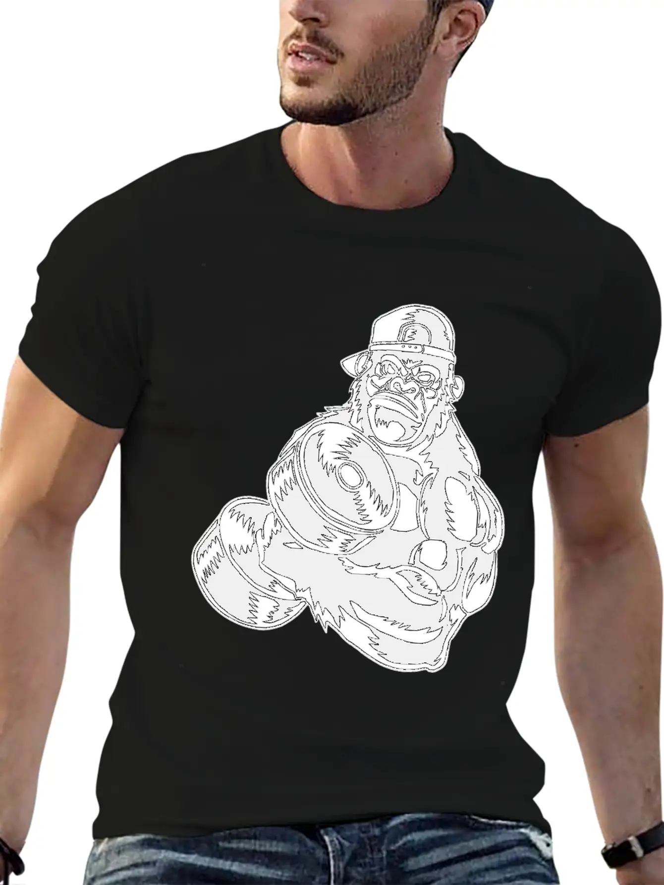 Gorilla Chimpanzee Monkey Ape Baboon Animal Gift Basic Graphic T-Shirt – Daily Comfort In Soft Cotton