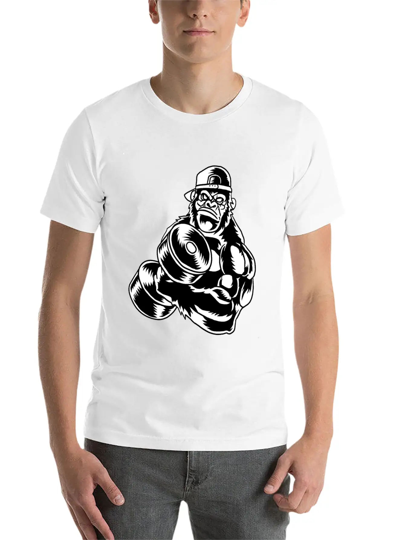 Gorilla Chimpanzee Monkey Ape Baboon Animal Gift Basic Graphic T-Shirt – Daily Comfort In Soft Cotton