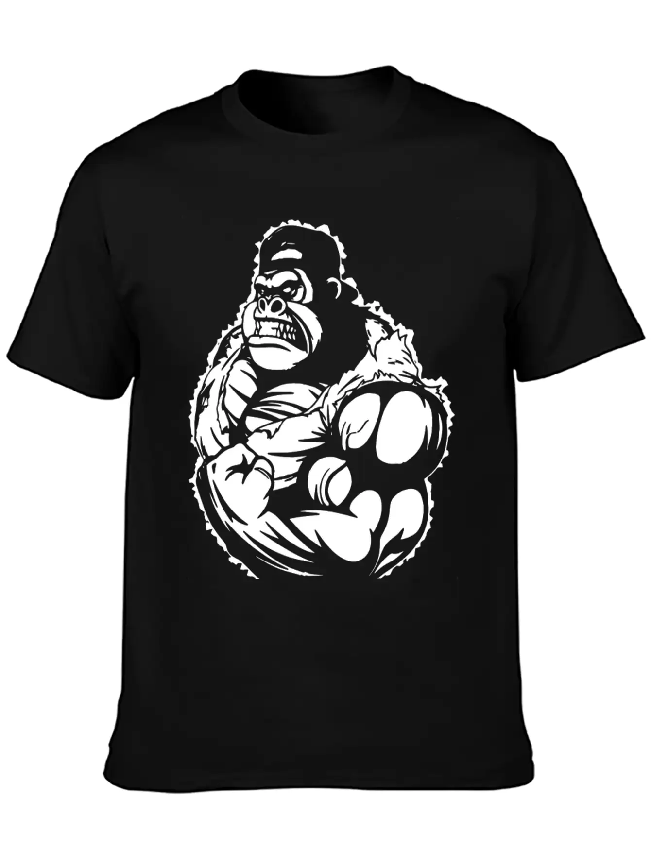 Gorilla Flexing Workout Stylish Everyday T-Shirt – Unisex Basic Cotton Tee