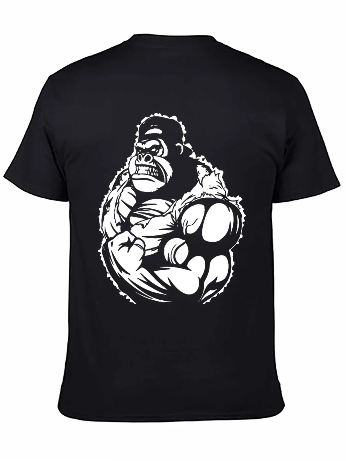 Gorilla Flexing Workout Stylish Everyday T-Shirt – Unisex Basic Cotton Tee