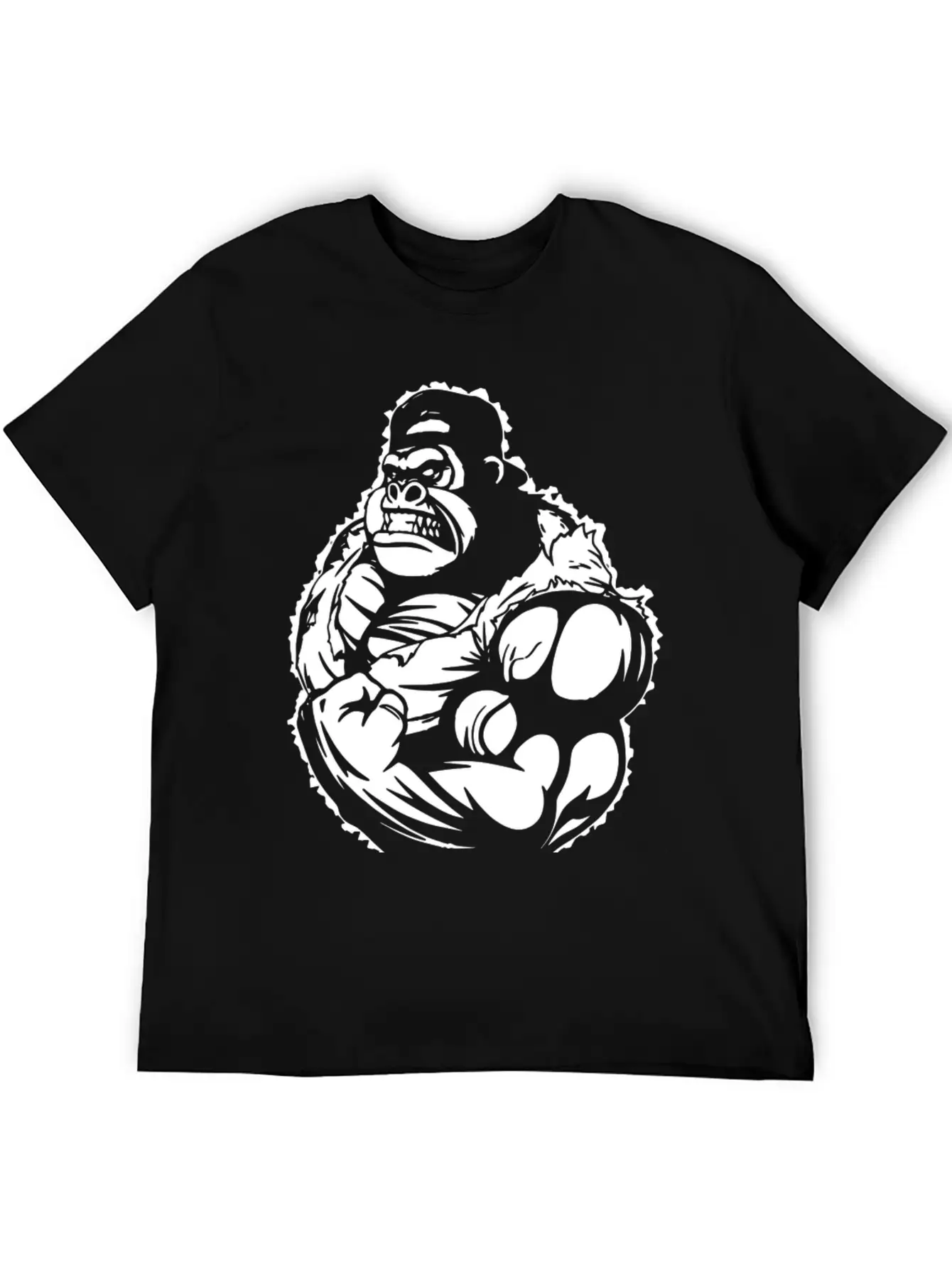 Gorilla Flexing Workout Stylish Everyday T-Shirt – Unisex Basic Cotton Tee